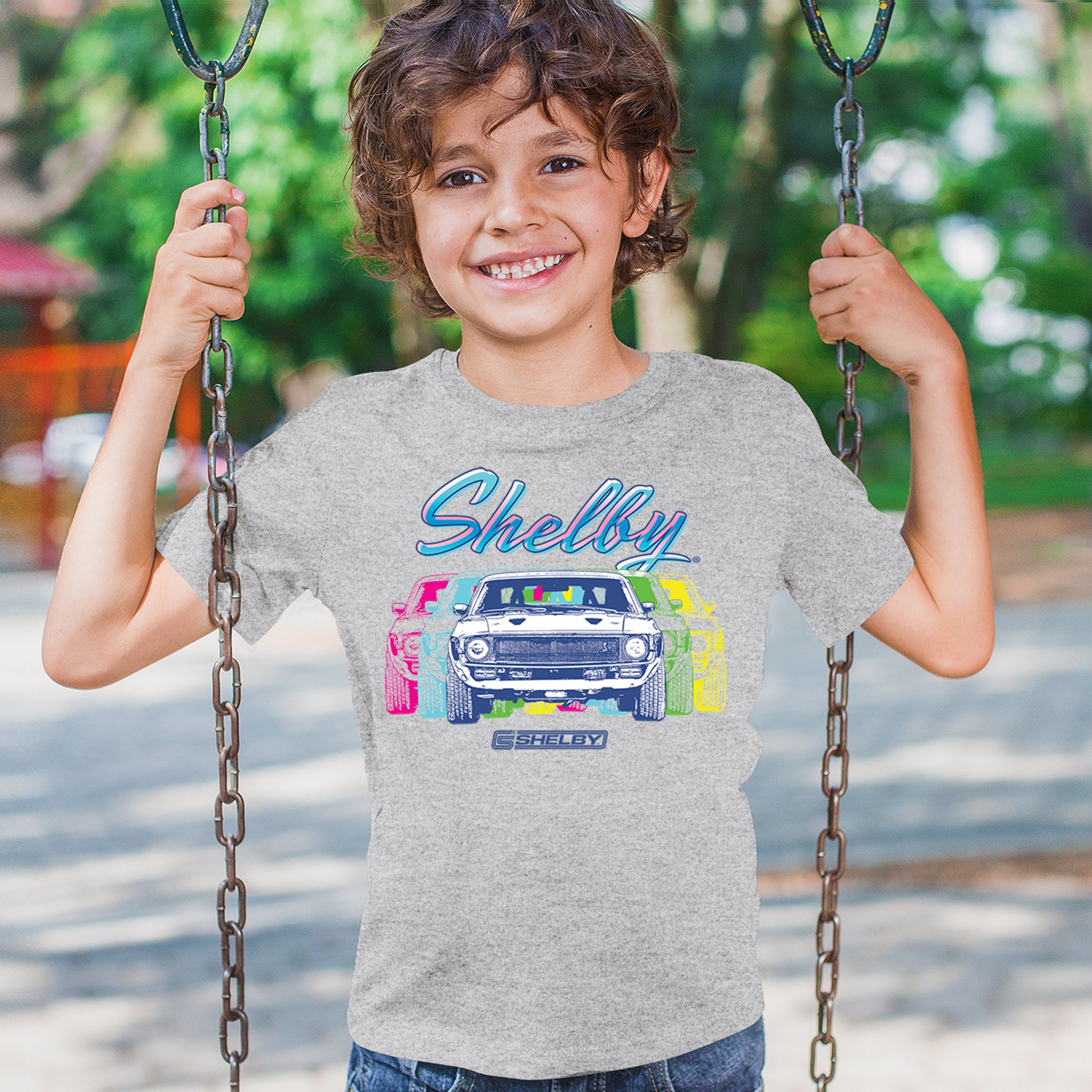 1967 Shelby GT500 Youth T-shirt Mustang Racing Cobra GT Powered by Ford Kids - Picture 12 of 50