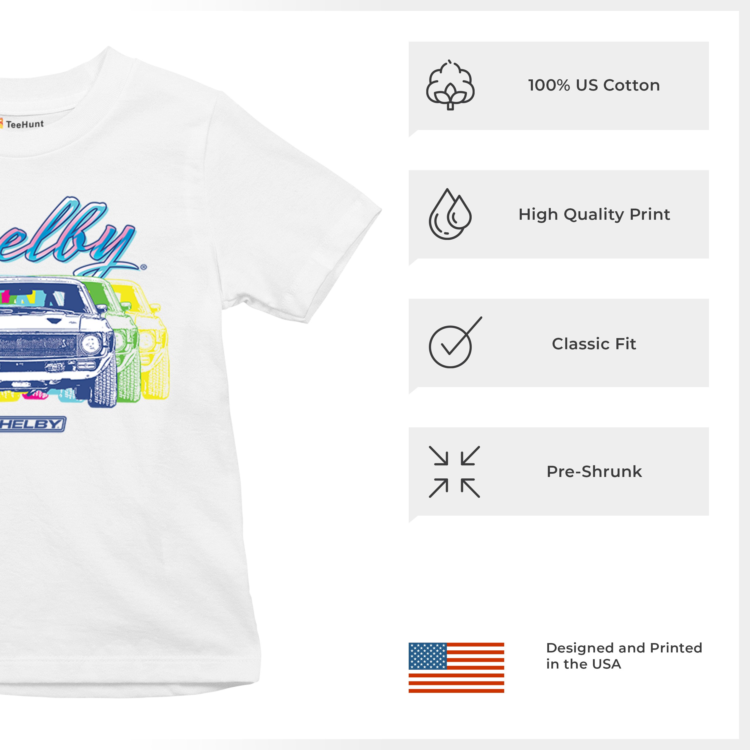 1967 Shelby GT500 Youth T-shirt Mustang Racing Cobra GT Powered by Ford Kids - Picture 28 of 50