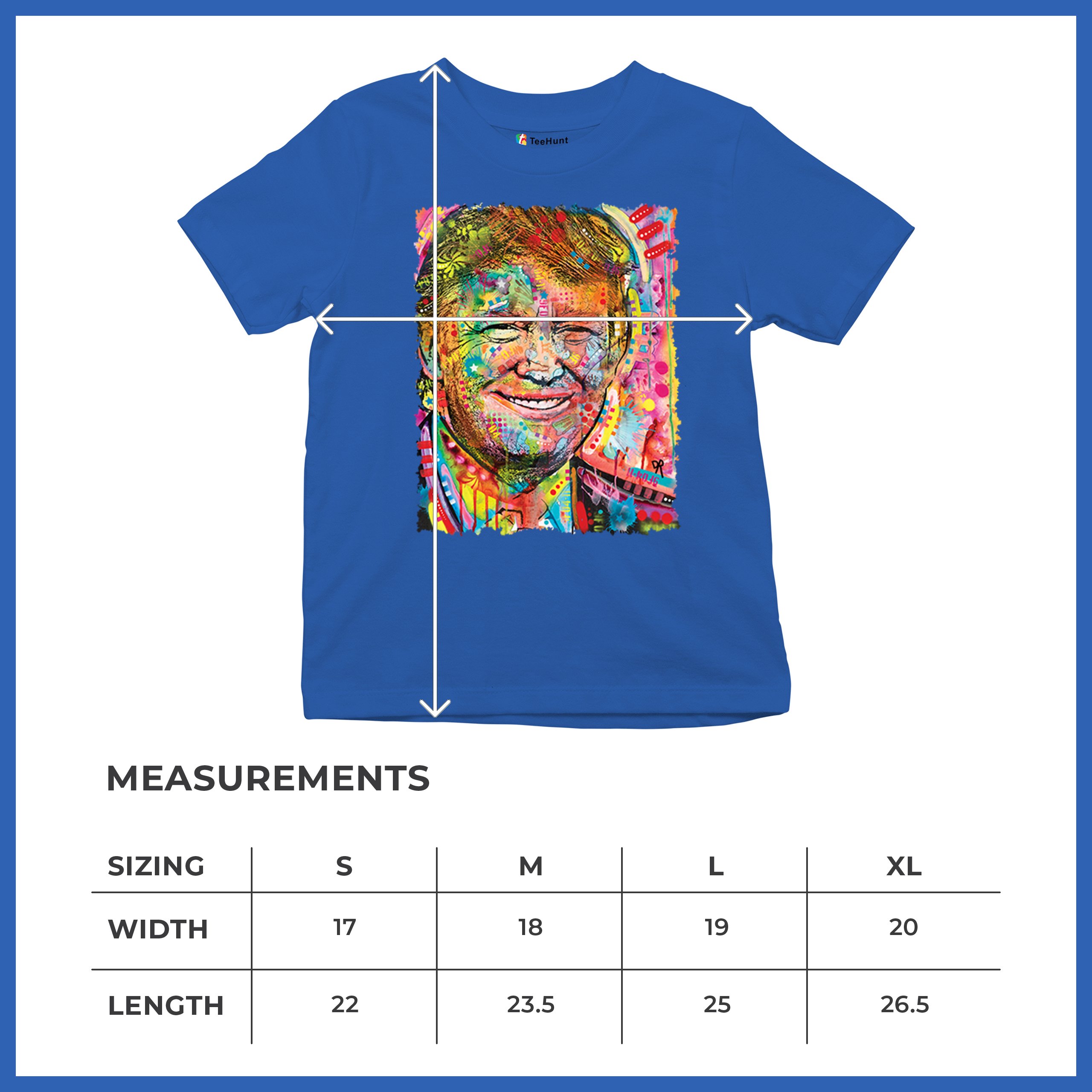 Dean Russo Colorful Trump Youth T-shirt 45 American President 2024 Kids - Picture 43 of 50