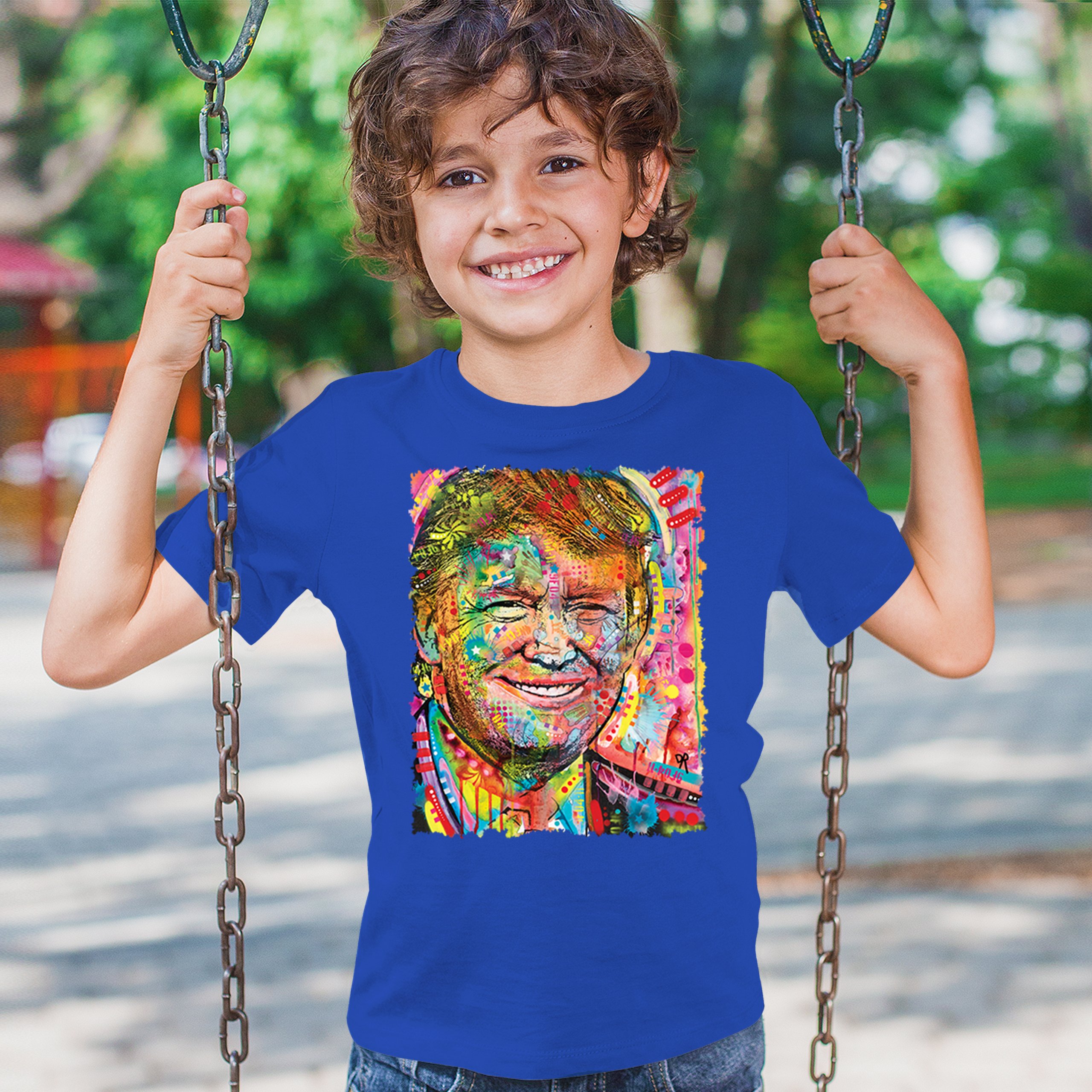Dean Russo Colorful Trump Youth T-shirt 45 American President 2024 Kids - Picture 40 of 50