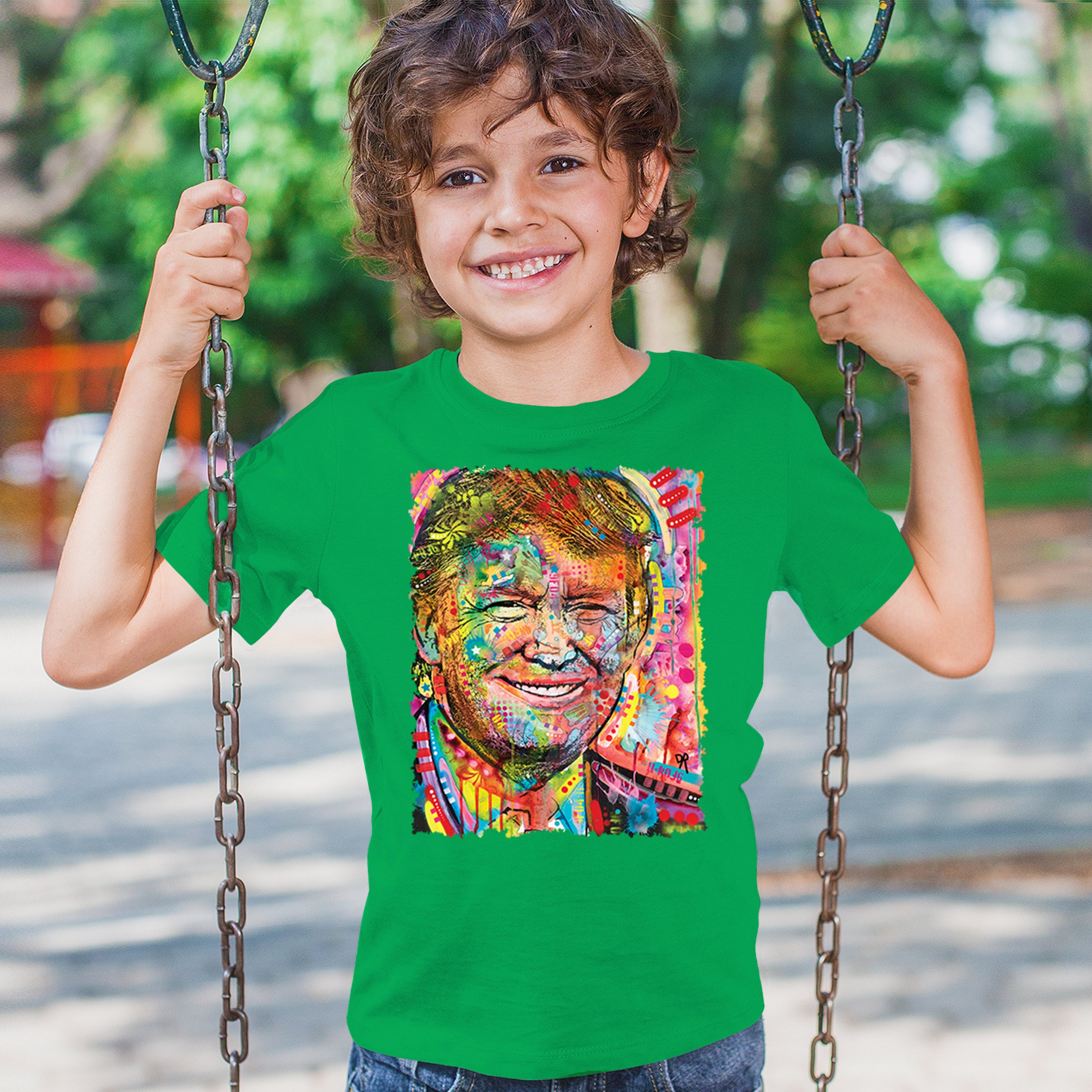 Dean Russo Colorful Trump Youth T-shirt 45 American President 2024 Kids - Picture 33 of 50
