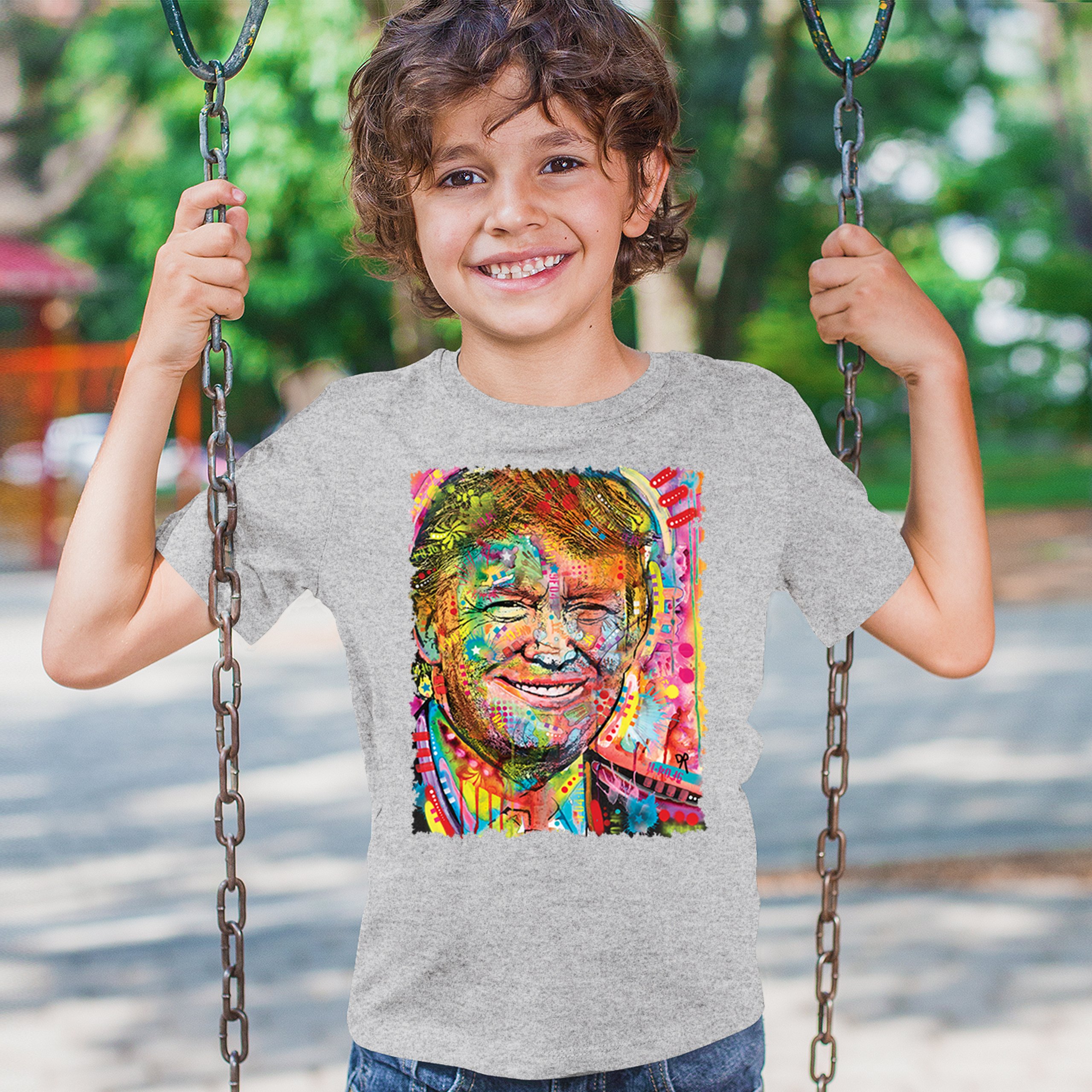 Dean Russo Colorful Trump Youth T-shirt 45 American President 2024 Kids - Picture 12 of 50