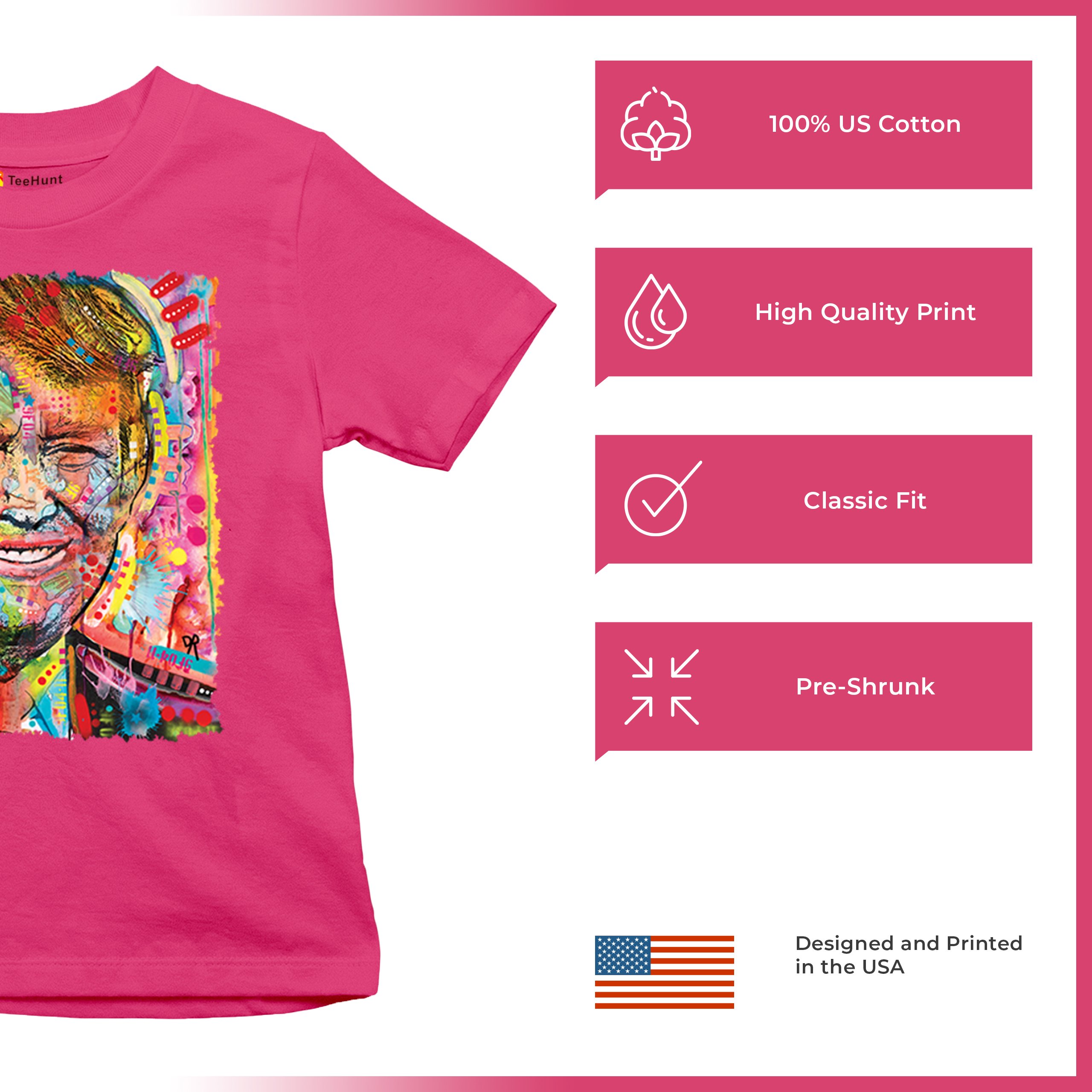 Dean Russo Colorful Trump Youth T-shirt 45 American President 2024 Kids - Picture 49 of 50