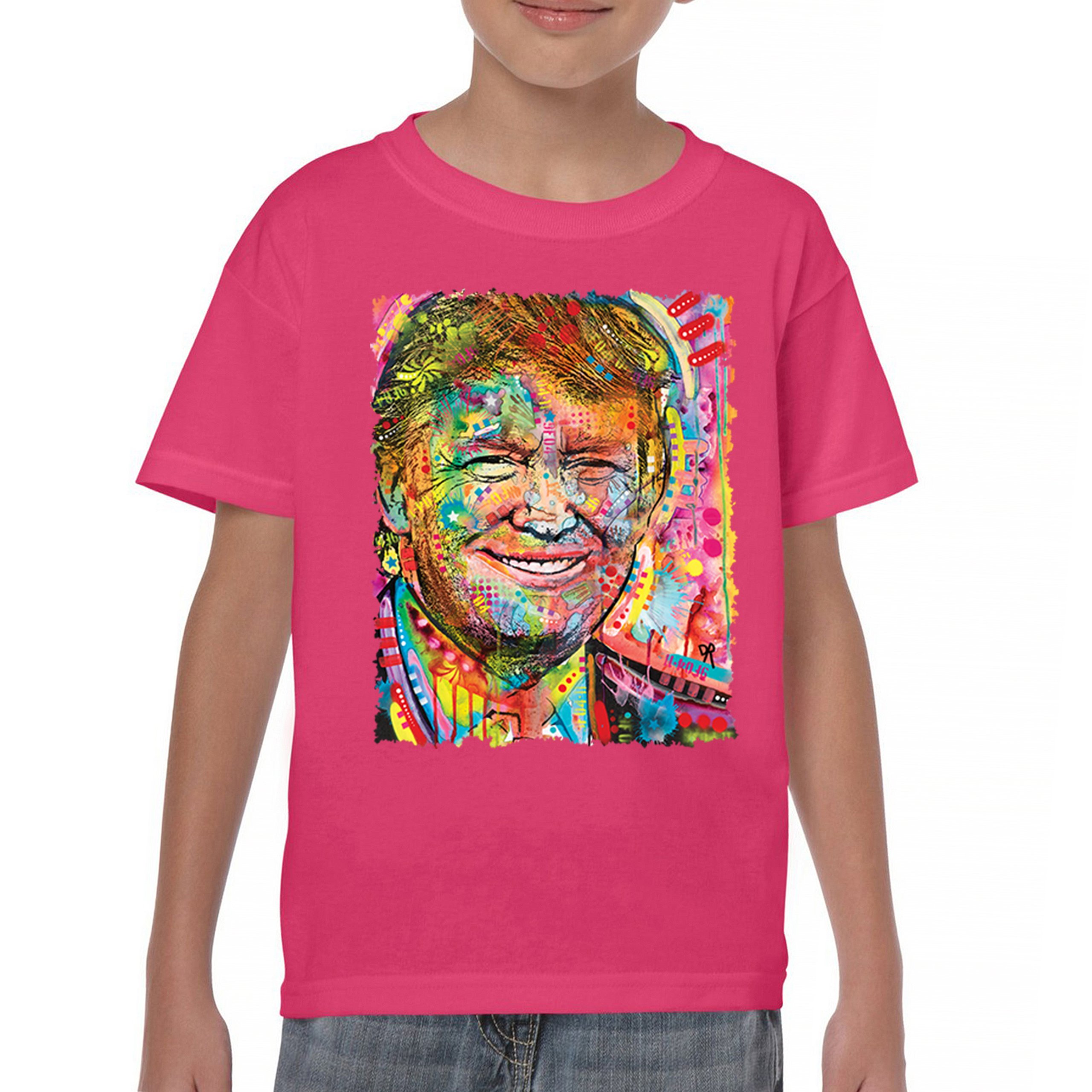 Dean Russo Colorful Trump Youth T-shirt 45 American President 2024 Kids - Picture 44 of 50
