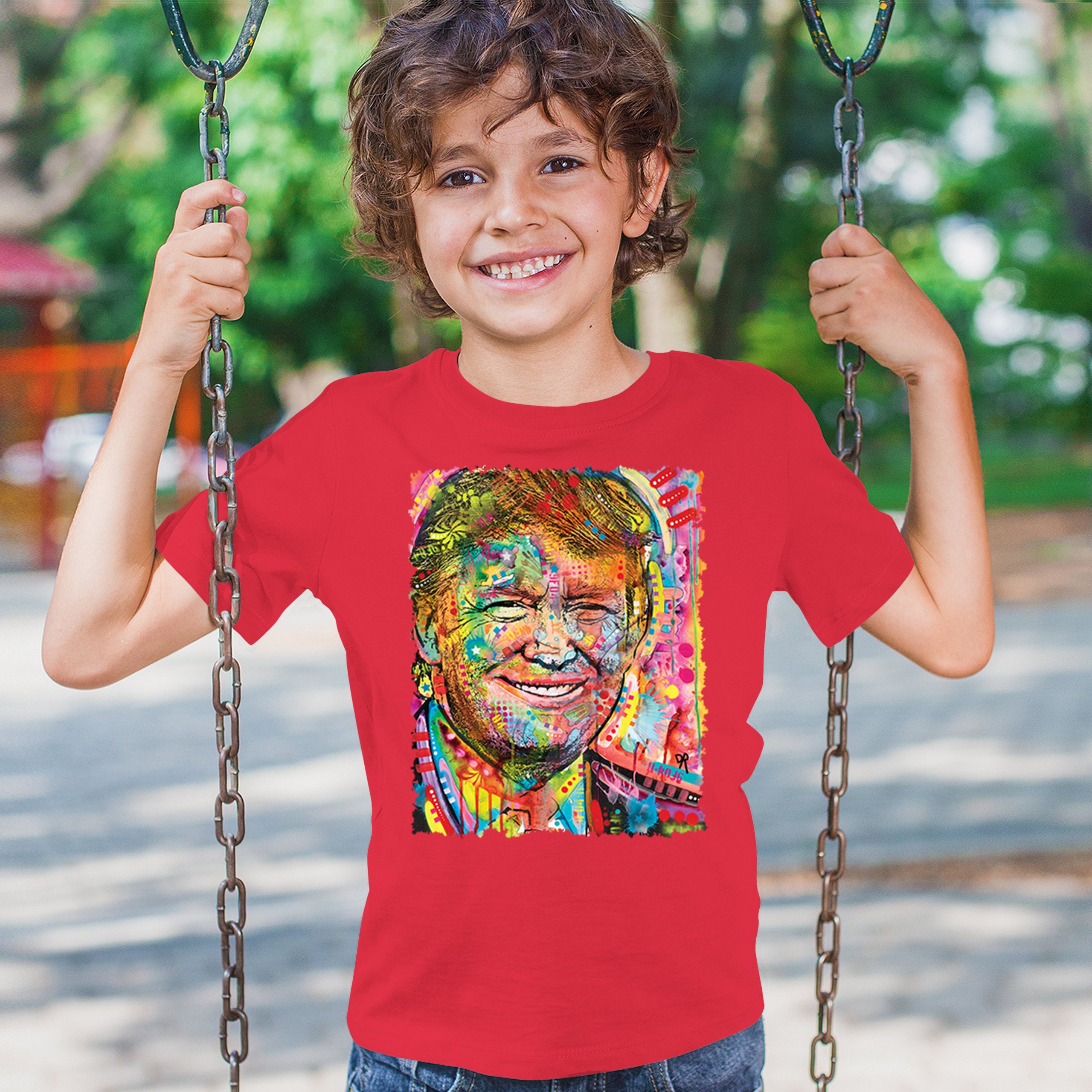 Dean Russo Colorful Trump Youth T-shirt 45 American President 2024 Kids - Picture 19 of 50
