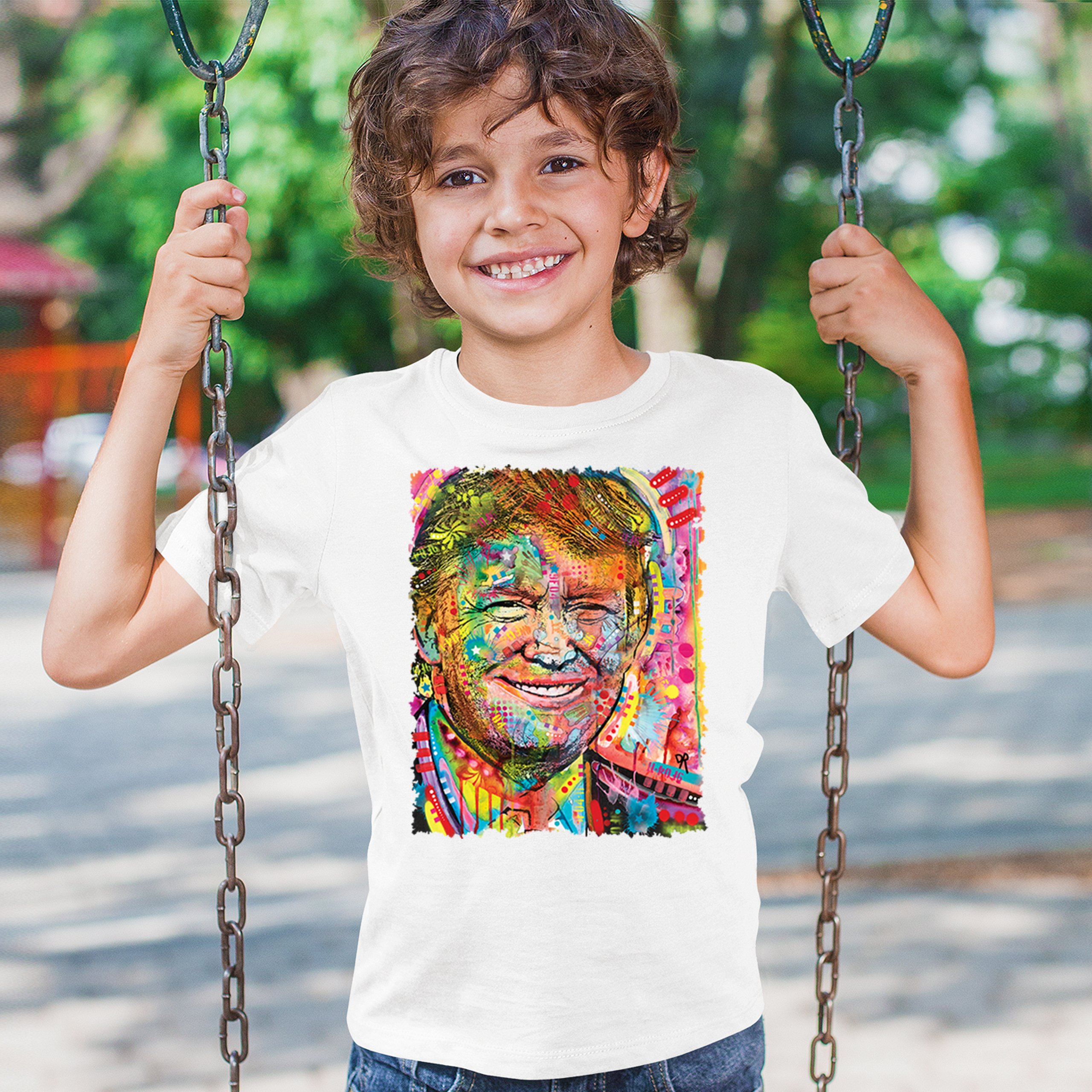 Dean Russo Colorful Trump Youth T-shirt 45 American President 2024 Kids - Picture 26 of 50