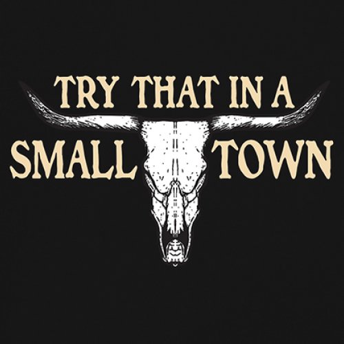 Try That in a Small Town Cattle Skull Tank Top American Patriotic US Men's Top - Picture 4 of 43