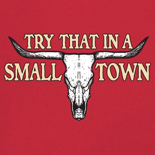 Try That in a Small Town Cattle Skull Tank Top American Patriotic US Men's Top - Picture 18 of 43
