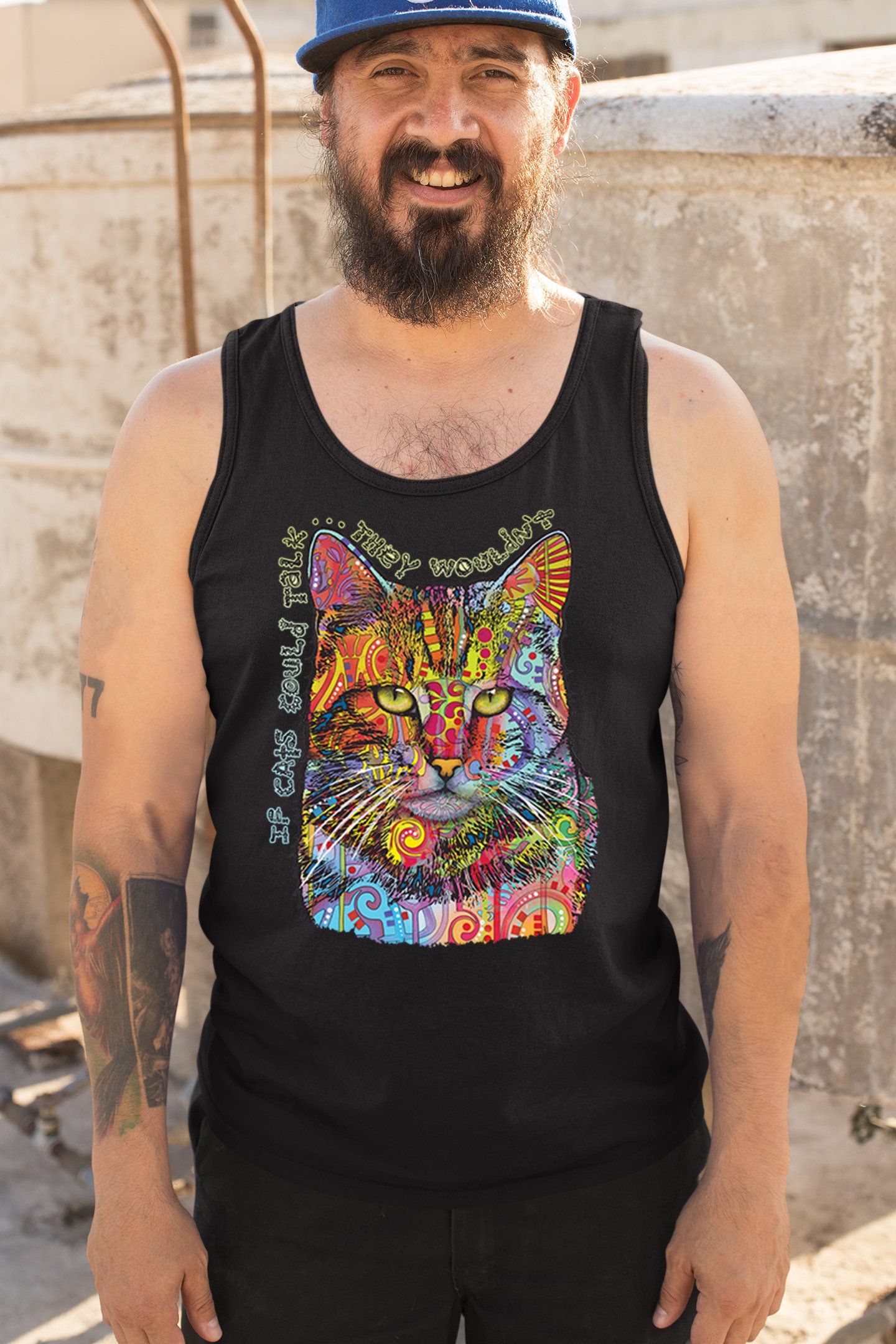 If Cats Could Talk They Wouldn't Tanktop süß Dean Russo Herren Oberteil - Bild 5 von 43