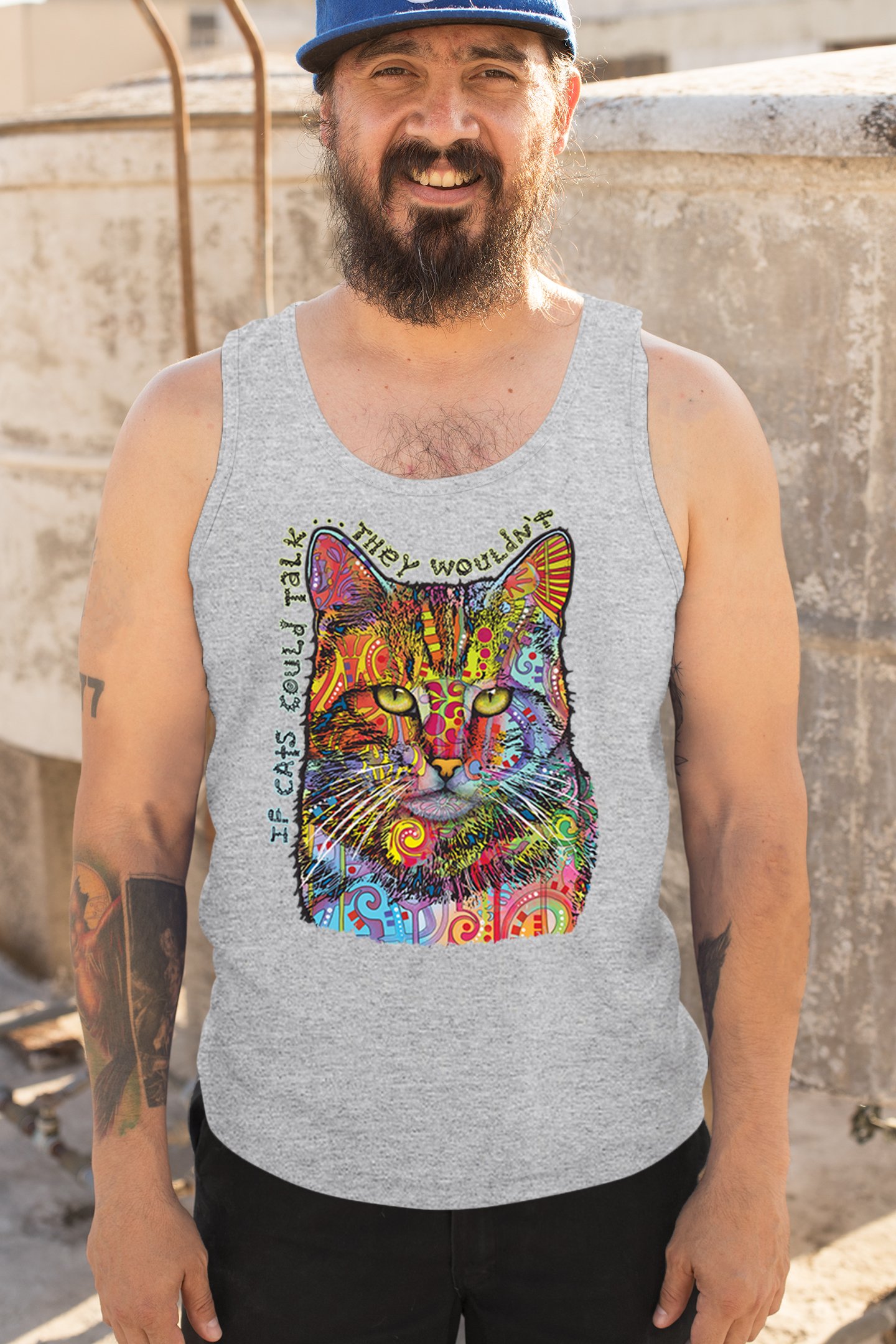 If Cats Could Talk They Wouldn't Tanktop süß Dean Russo Herren Oberteil - Bild 12 von 43
