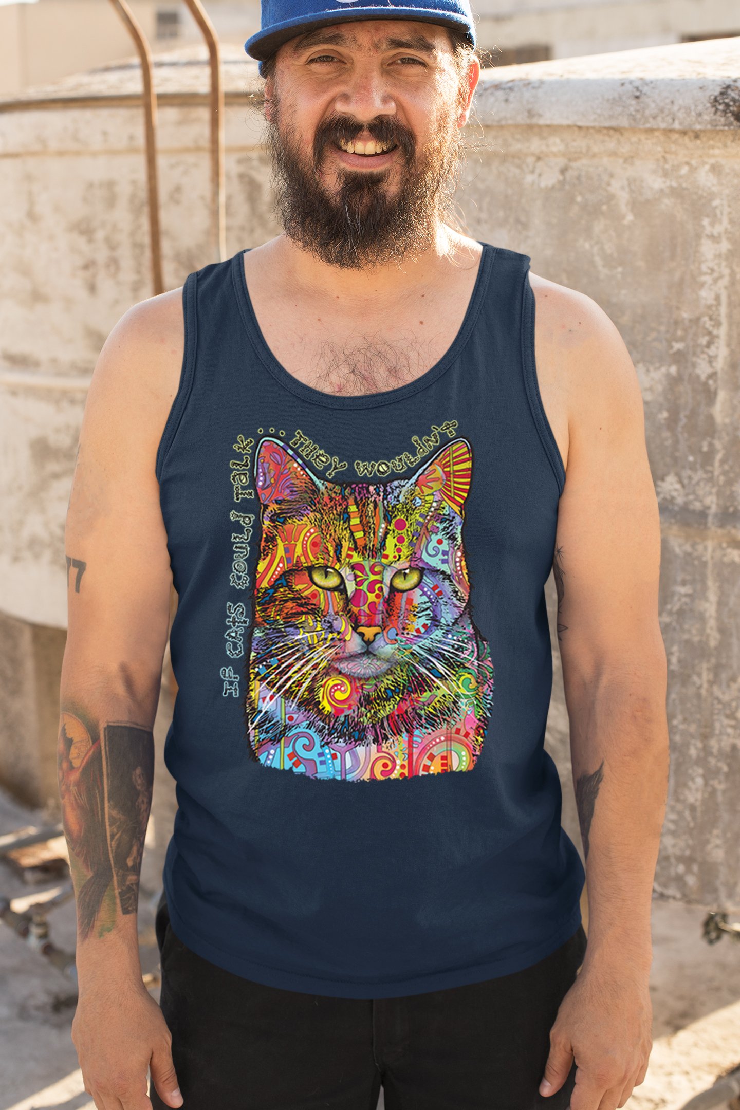 If Cats Could Talk They Wouldn't Tanktop süß Dean Russo Herren Oberteil - Bild 33 von 43