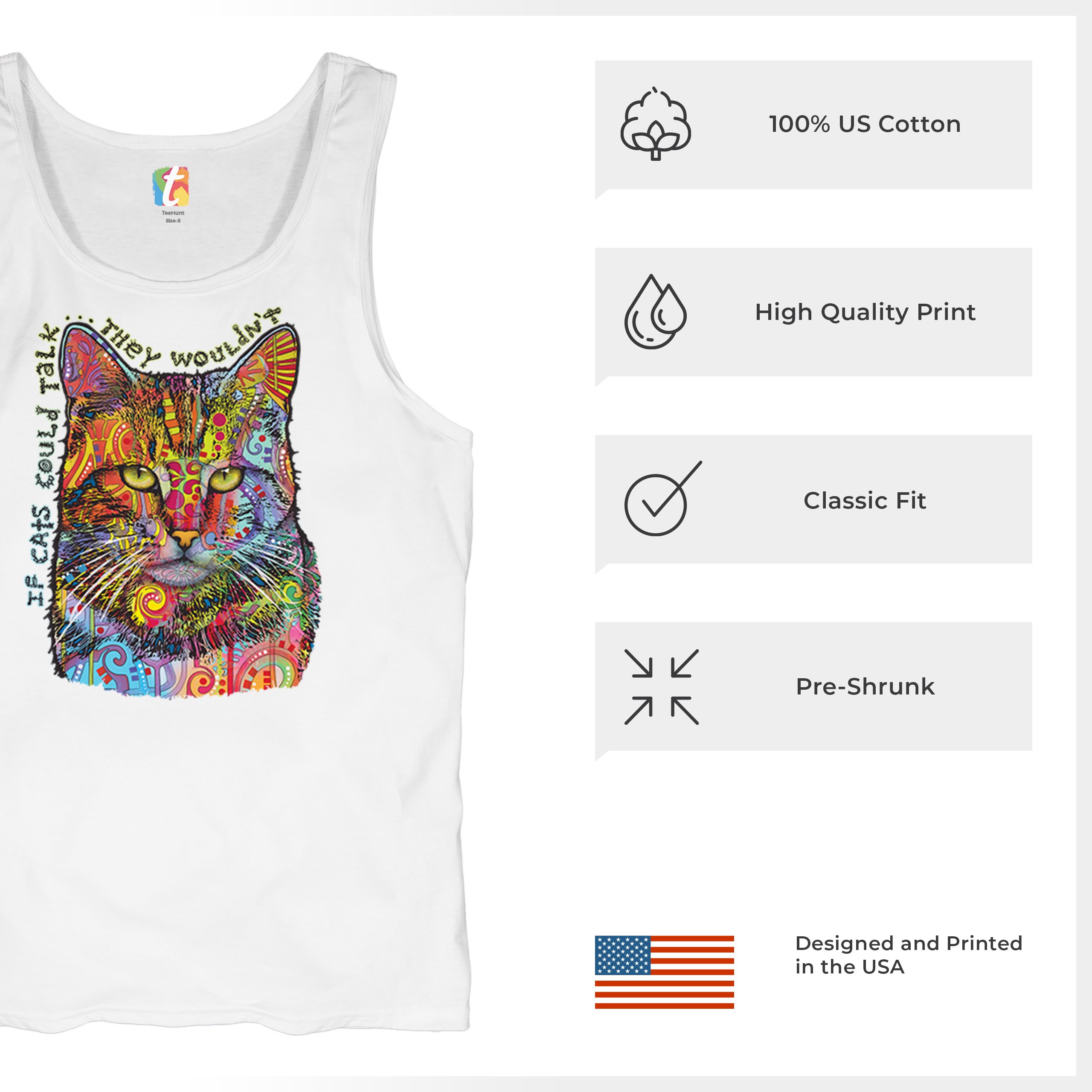 If Cats Could Talk They Wouldn't Tanktop süß Dean Russo Herren Oberteil - Bild 28 von 43