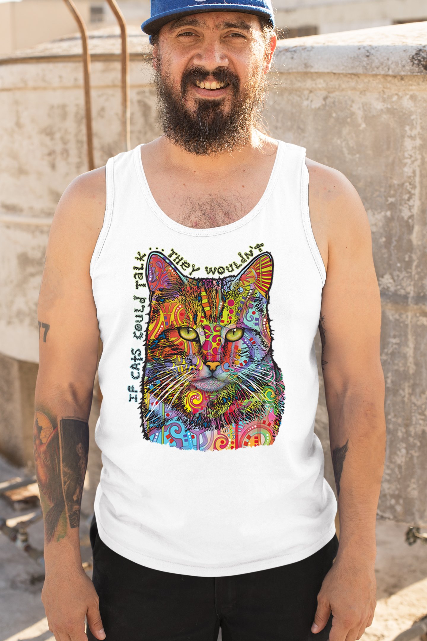 If Cats Could Talk They Wouldn't Tanktop süß Dean Russo Herren Oberteil - Bild 26 von 43