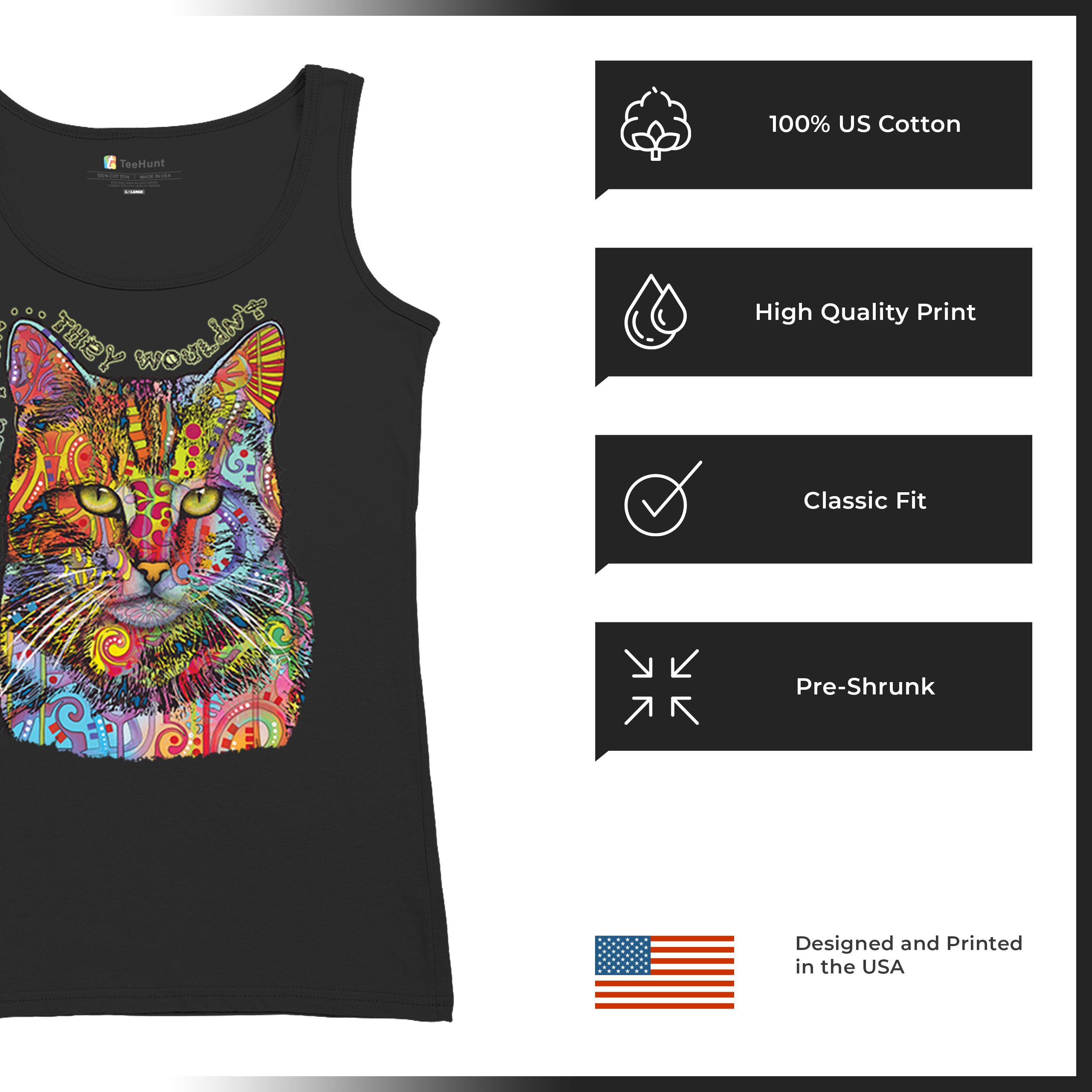 If Cats Could Talk They Wouldn't Women's Tank Top Cute Dean Russo - Picture 7 of 36