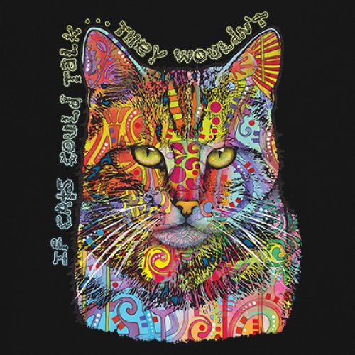 If Cats Could Talk They Wouldn't Women's Tank Top Cute Dean Russo - Picture 4 of 36