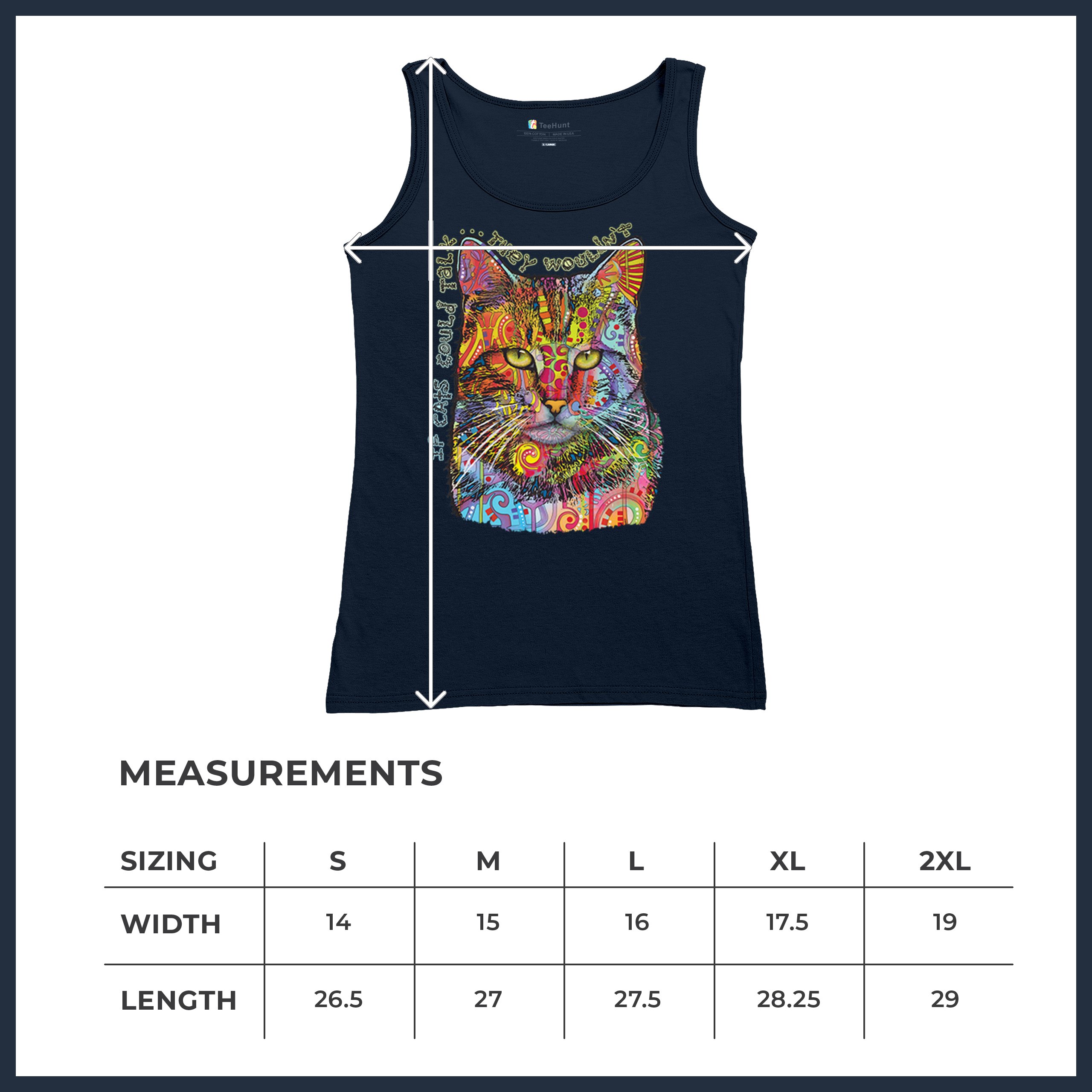If Cats Could Talk They Wouldn't Women's Tank Top Cute Dean Russo - Picture 29 of 36