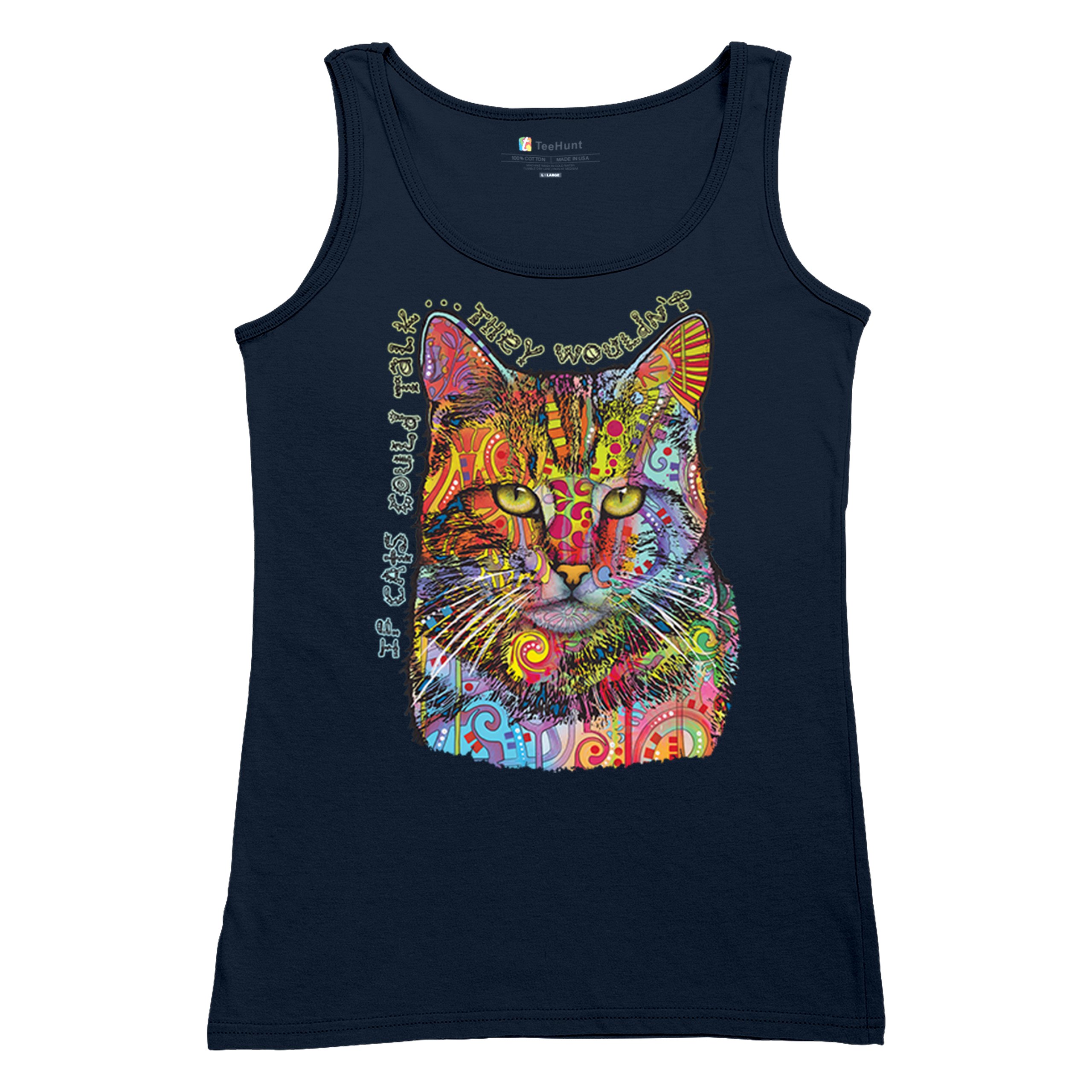 If Cats Could Talk They Wouldn't Women's Tank Top Cute Dean Russo - Picture 27 of 36