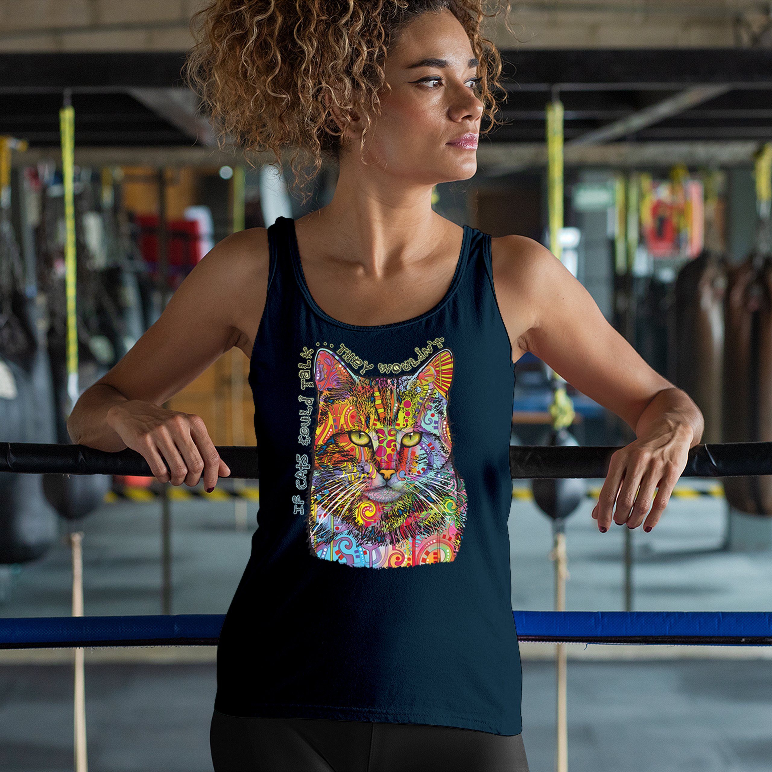 If Cats Could Talk They Wouldn't Women's Tank Top Cute Dean Russo - Picture 26 of 36