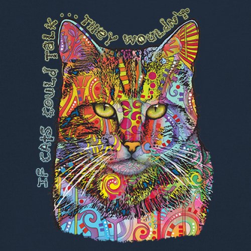 If Cats Could Talk They Wouldn't Women's Tank Top Cute Dean Russo - Picture 25 of 36