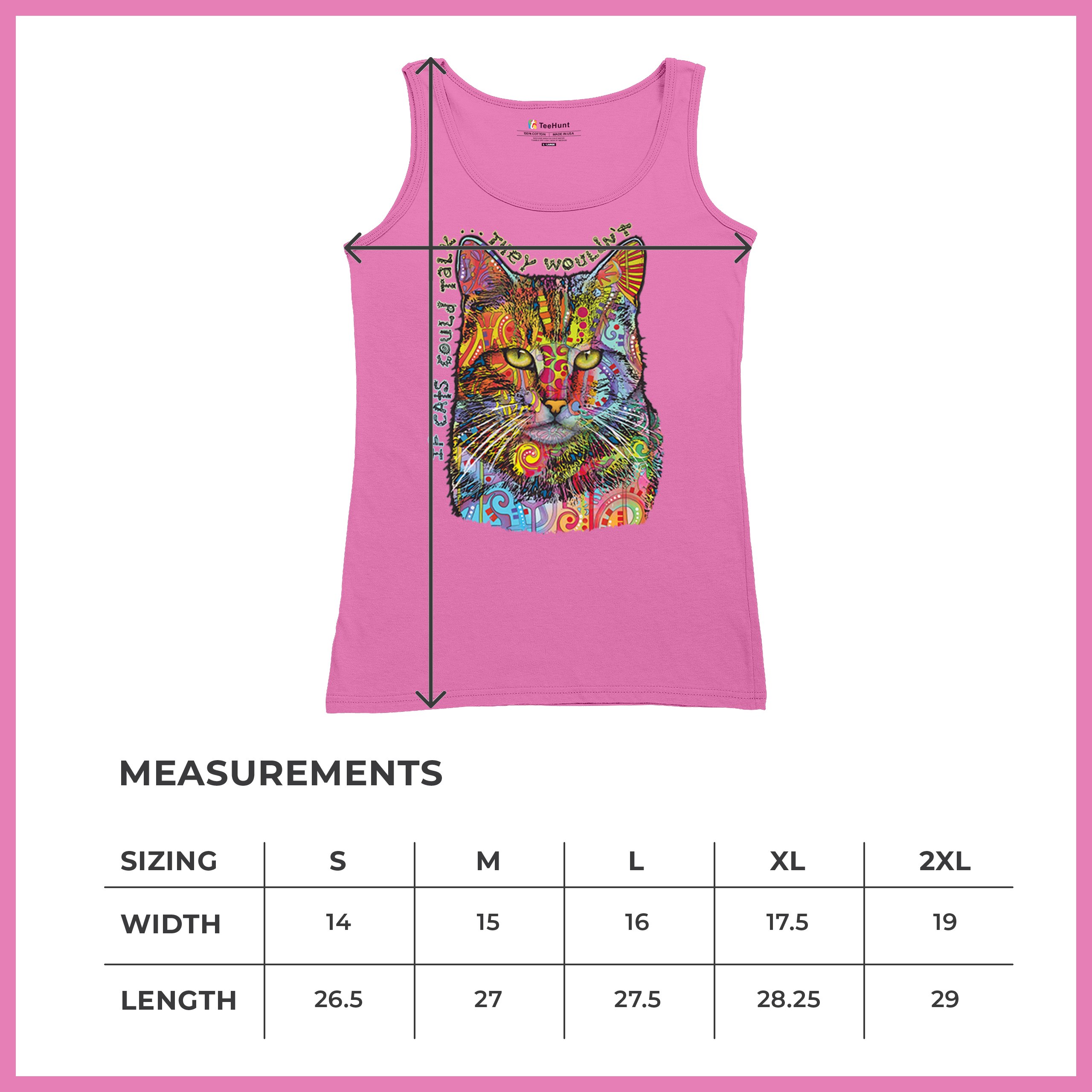 If Cats Could Talk They Wouldn't Women's Tank Top Cute Dean Russo - Picture 36 of 36