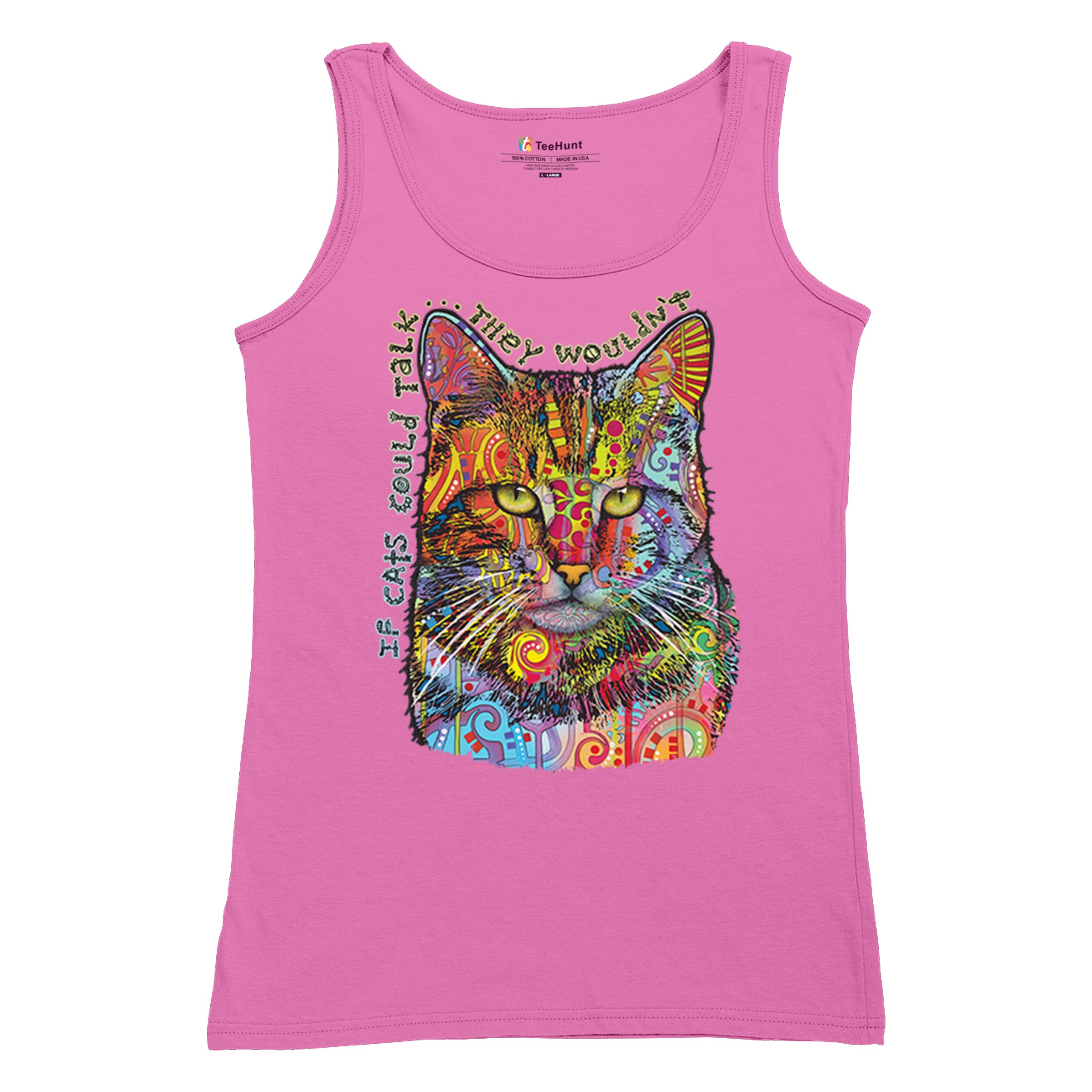 If Cats Could Talk They Wouldn't Women's Tank Top Cute Dean Russo - Picture 34 of 36