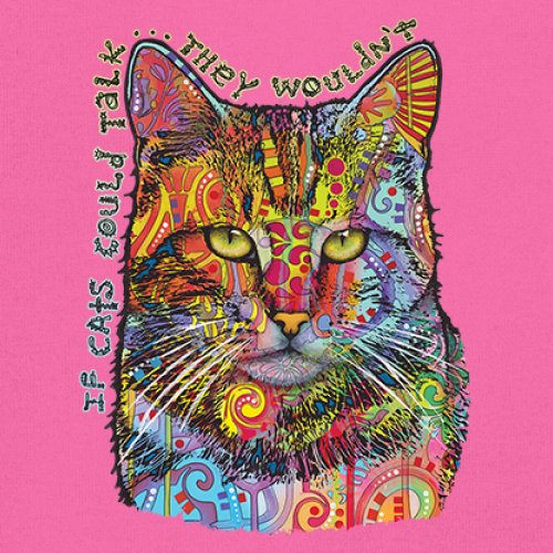 If Cats Could Talk They Wouldn't Women's Tank Top Cute Dean Russo - Picture 32 of 36