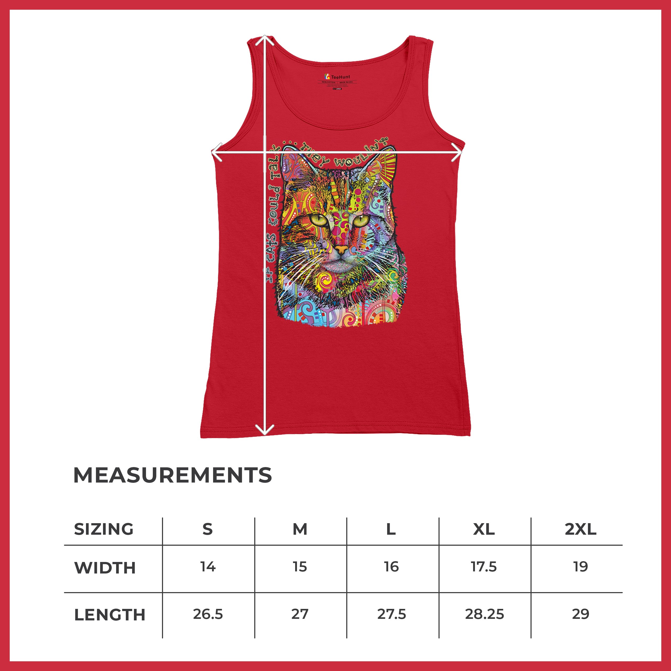 If Cats Could Talk They Wouldn't Women's Tank Top Cute Dean Russo - Picture 15 of 36