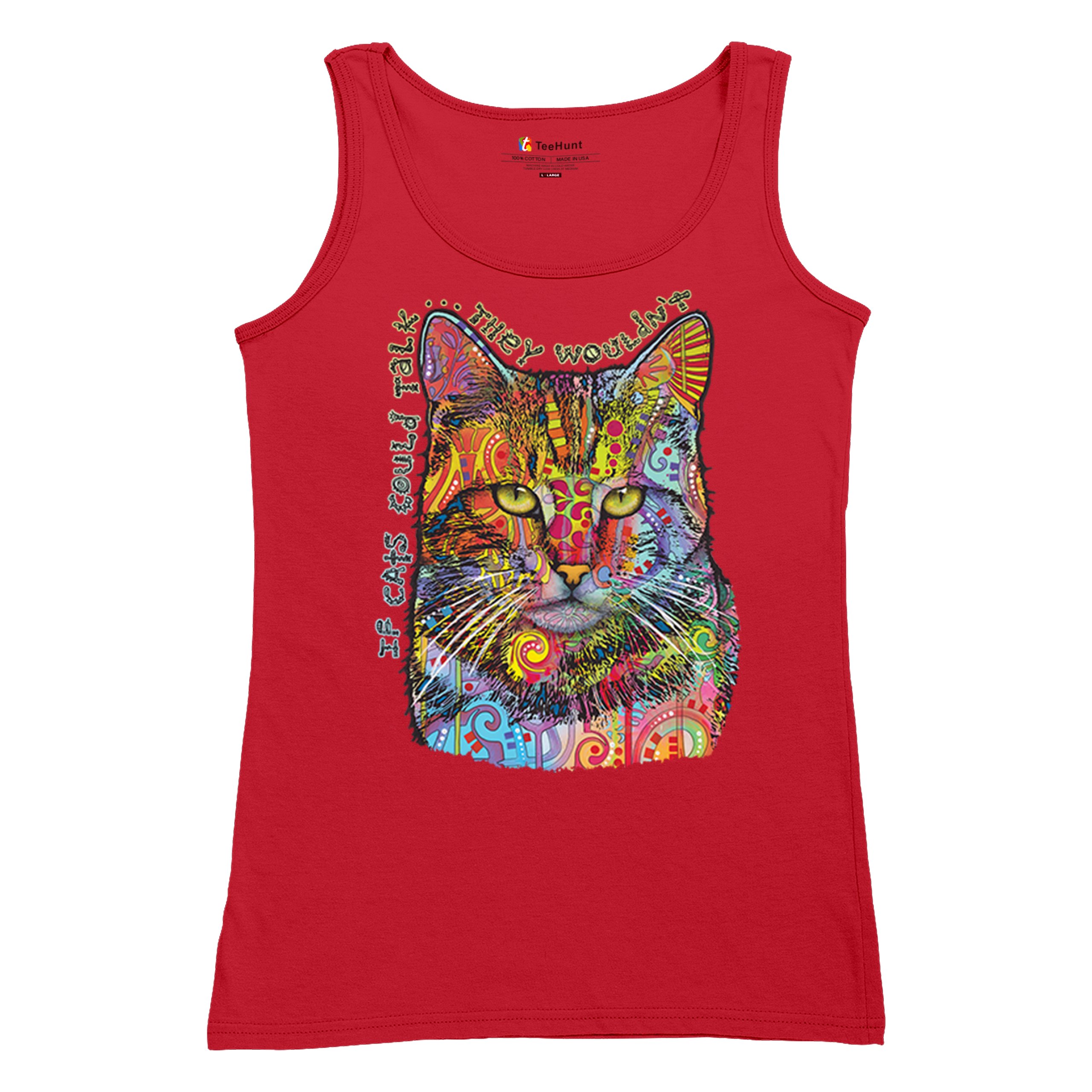 If Cats Could Talk They Wouldn't Women's Tank Top Cute Dean Russo - Picture 13 of 36