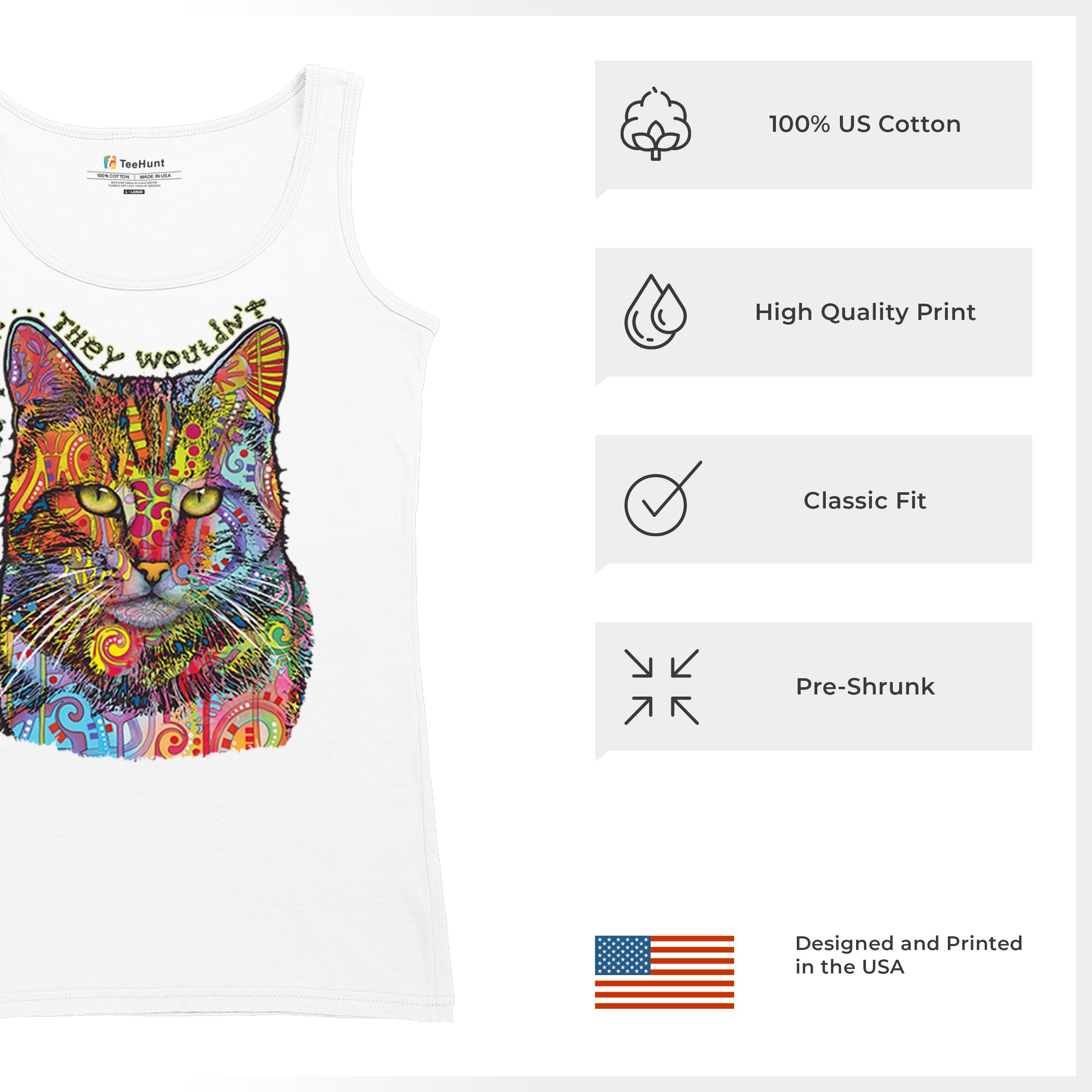 If Cats Could Talk They Wouldn't Women's Tank Top Cute Dean Russo - Picture 21 of 36