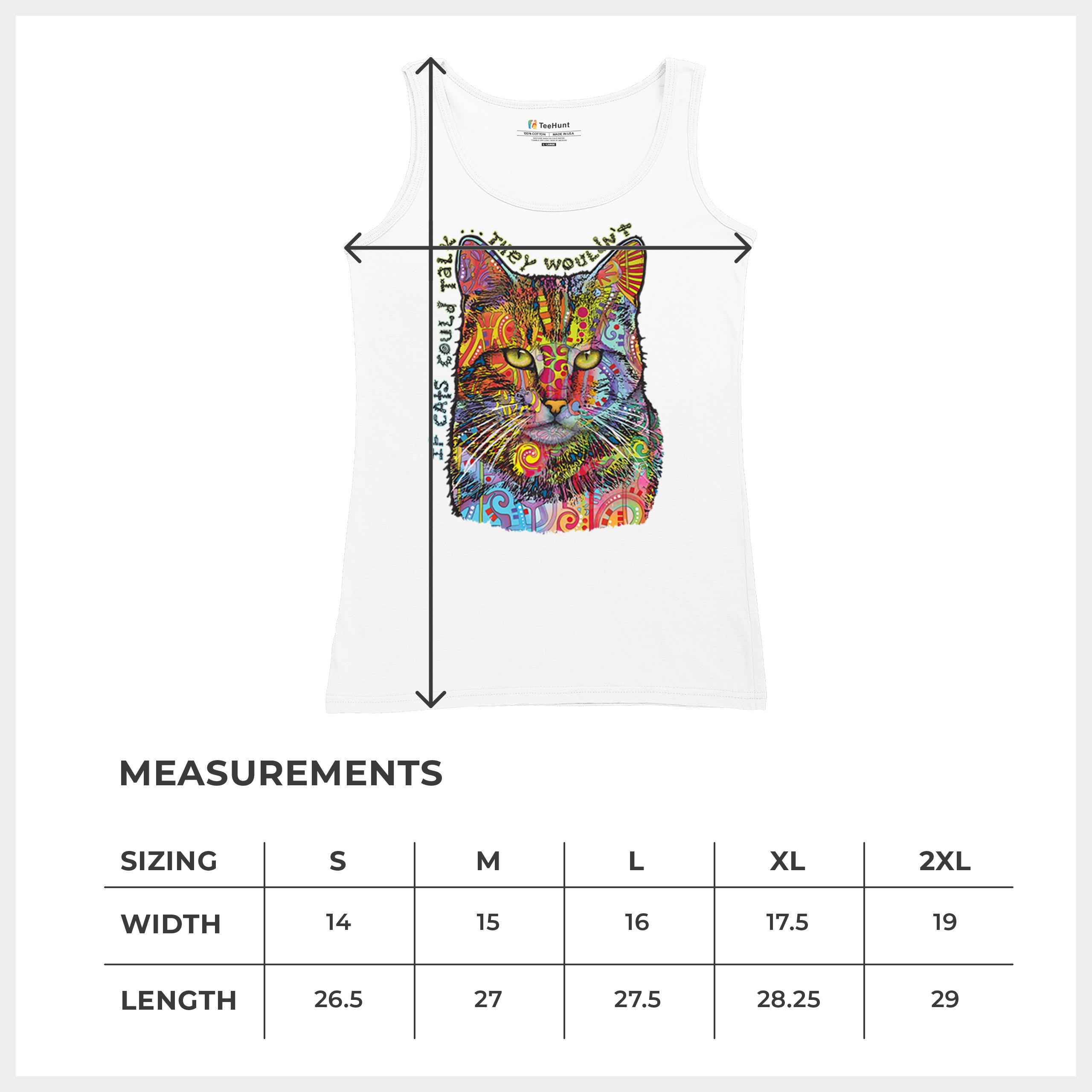 If Cats Could Talk They Wouldn't Women's Tank Top Cute Dean Russo - Picture 22 of 36