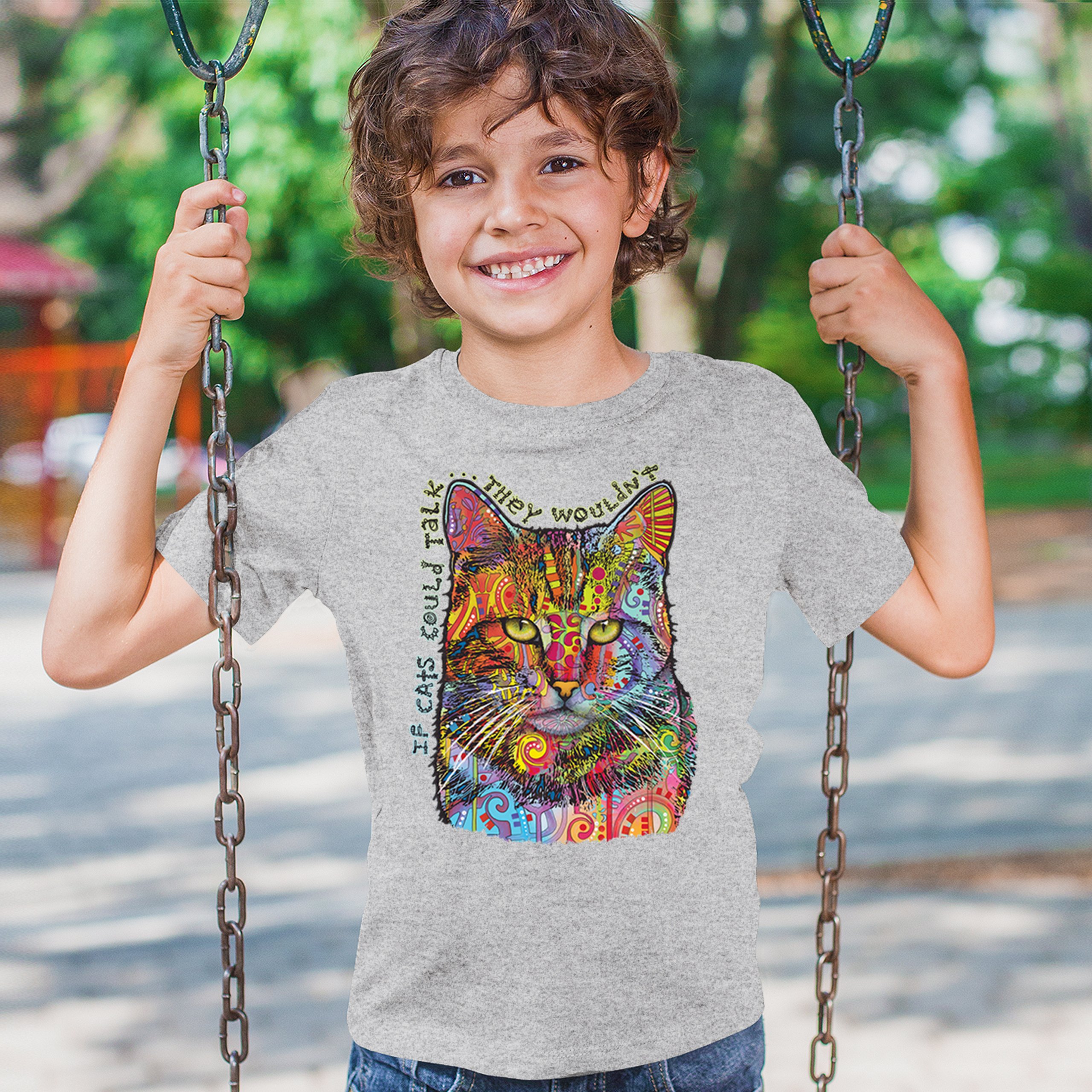 If Cats Could Talk They Wouldn't Youth T-shirt Cute Dean Russo Kids - Picture 12 of 50