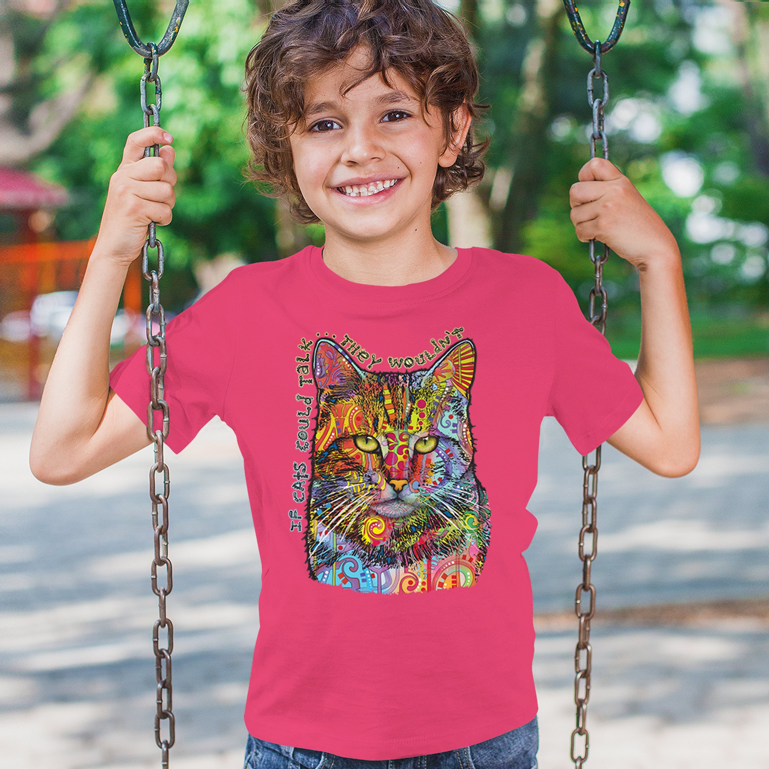 If Cats Could Talk They Wouldn't Youth T-shirt Cute Dean Russo Kids - Picture 47 of 50