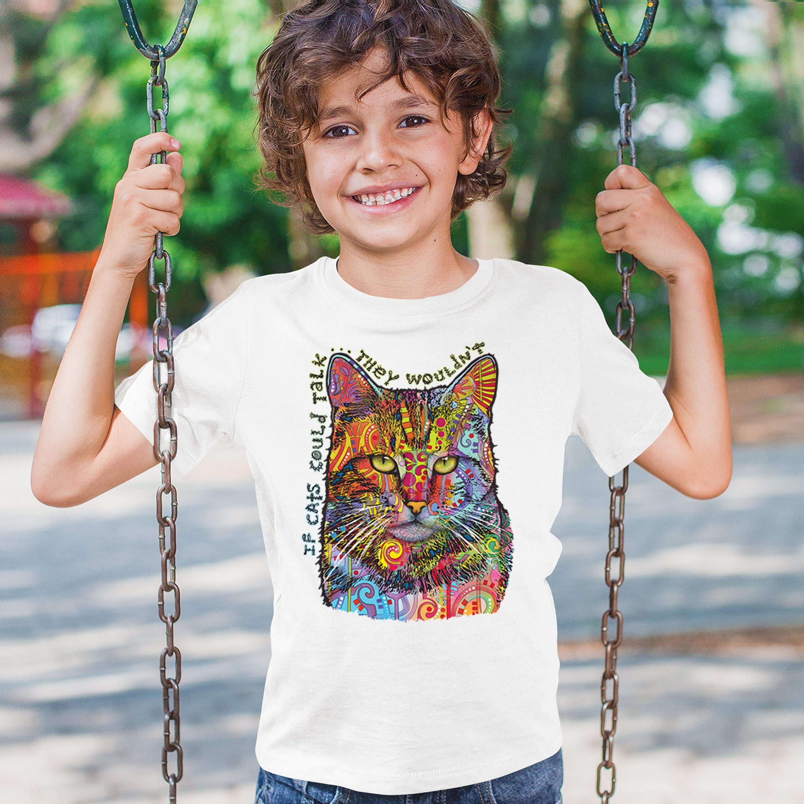 If Cats Could Talk They Wouldn't Youth T-shirt Cute Dean Russo Kids - Picture 26 of 50