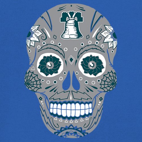 Philadelphia Sugar Skull Youth T-shirt Football Die-Hard Philly Fan Kids - Picture 39 of 50