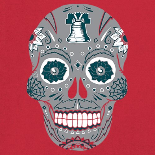 Philadelphia Sugar Skull Youth T-shirt Football Die-Hard Philly Fan Kids - Picture 18 of 50