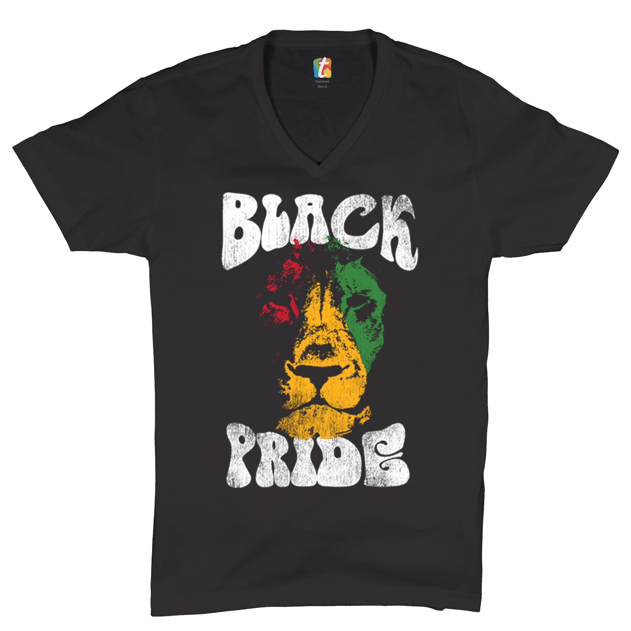 ALTRA T shirt Black Pride collo a V nera cultura equality BLM leone africano