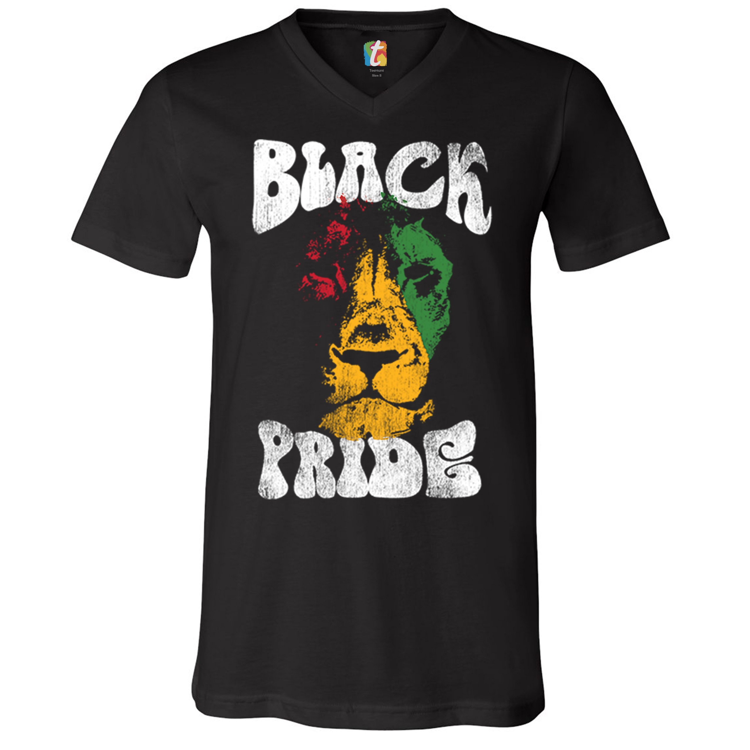 ALTRA T shirt Black Pride collo a V nera cultura equality BLM leone africano