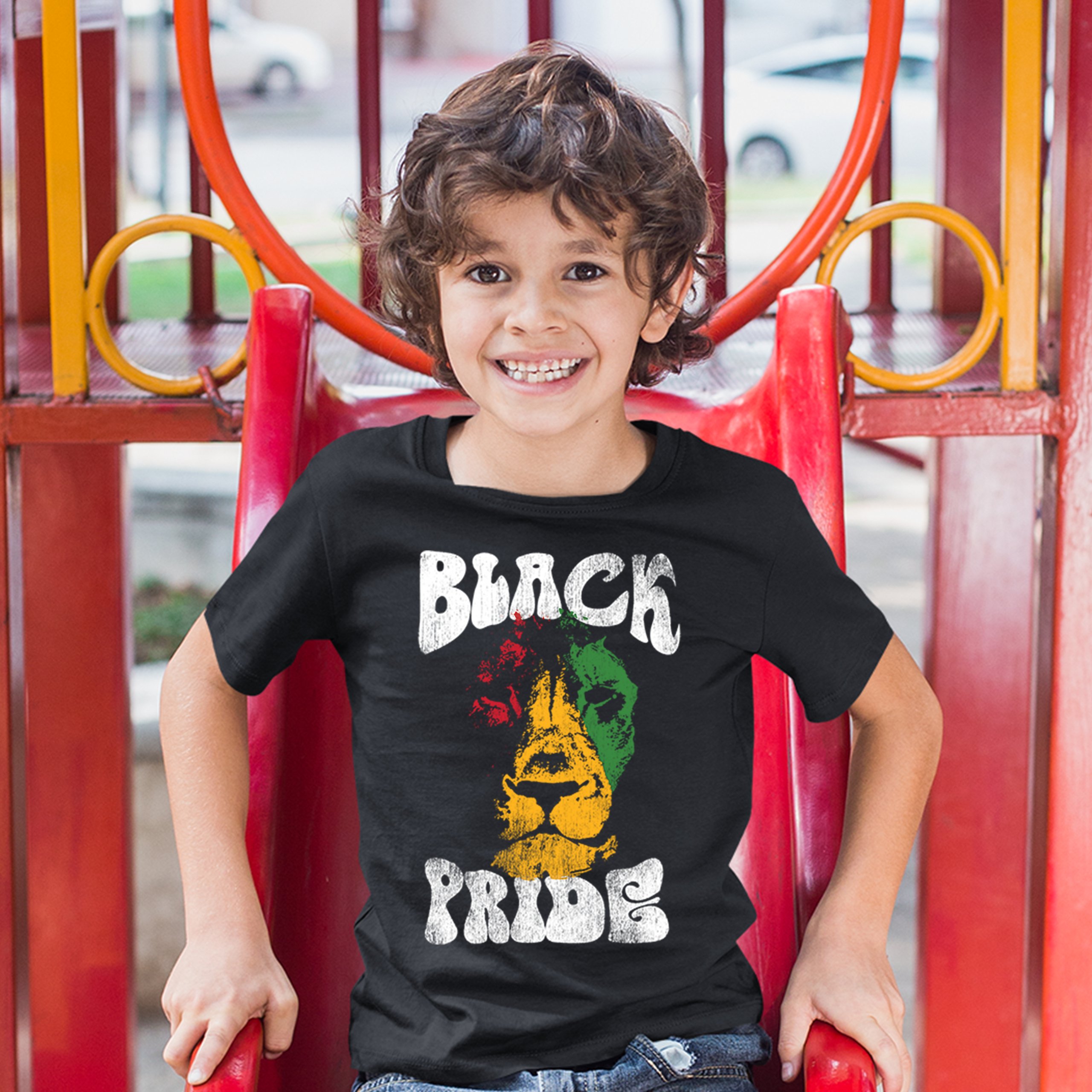 Black Pride Youth T-shirt Black Culture Equality BLM African Lion Kids - Picture 5 of 13