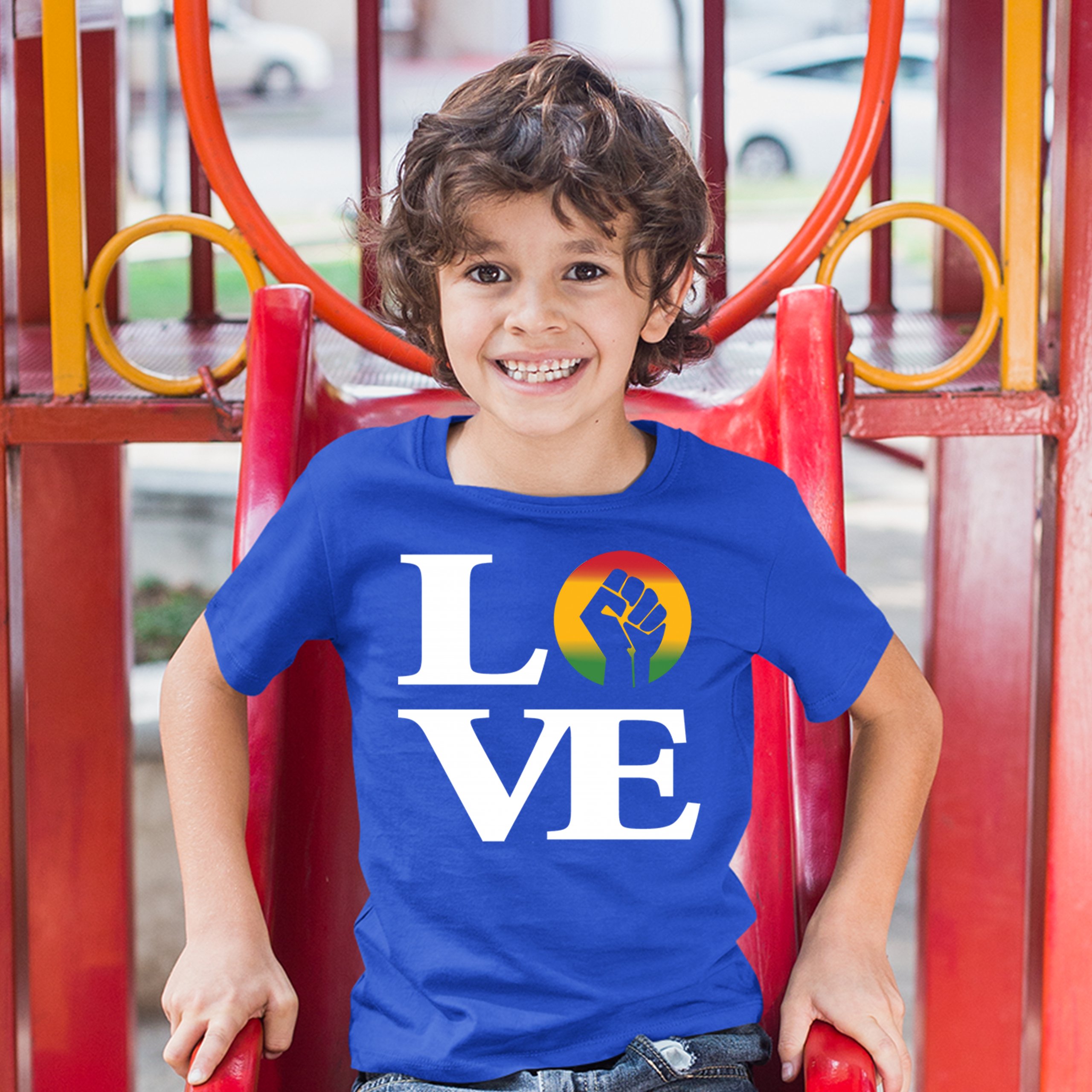 Love Power Fist Youth T-shirt Black Lives Matter African American Kids - Picture 21 of 25