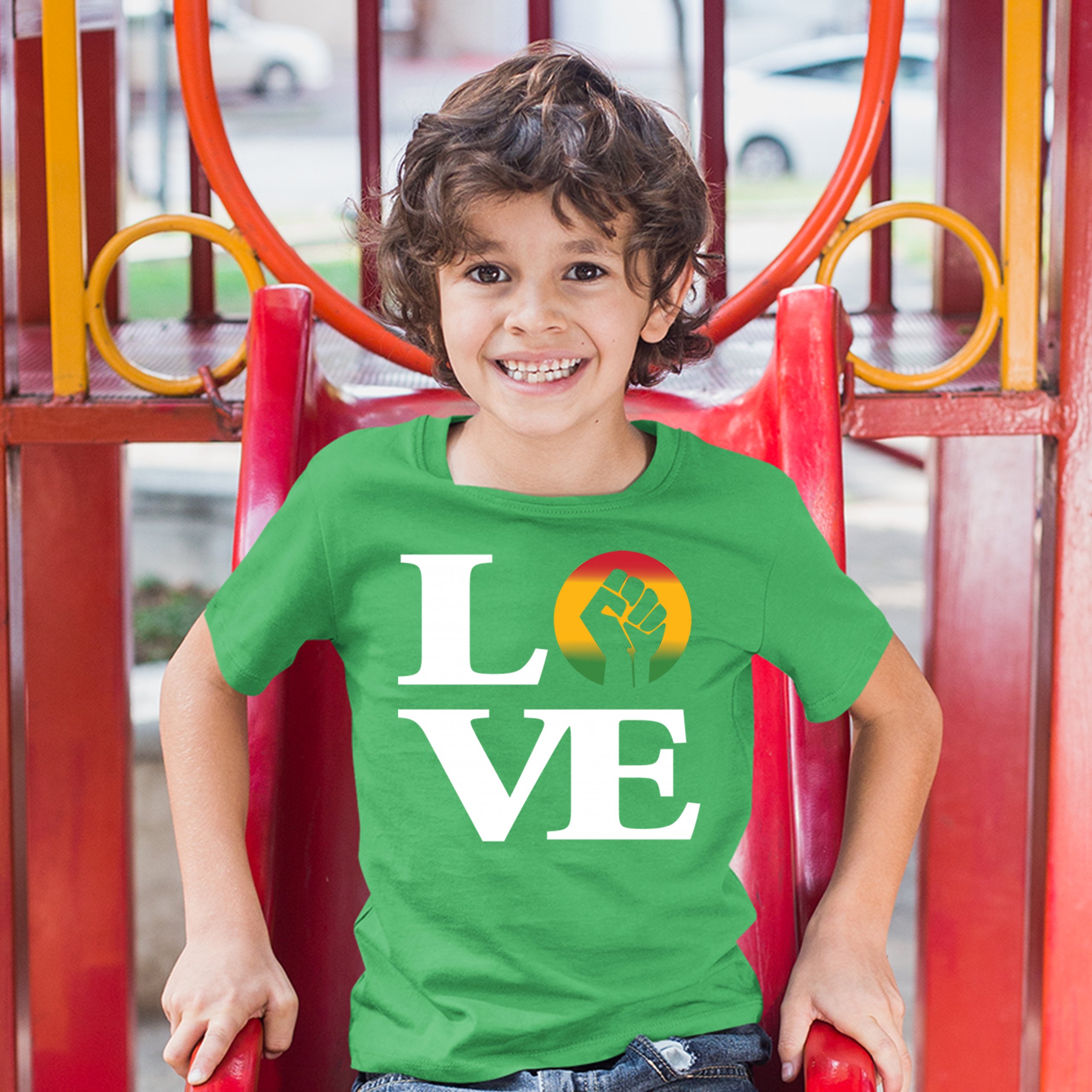 Love Power Fist Youth T-shirt Black Lives Matter African American Kids - Picture 17 of 25