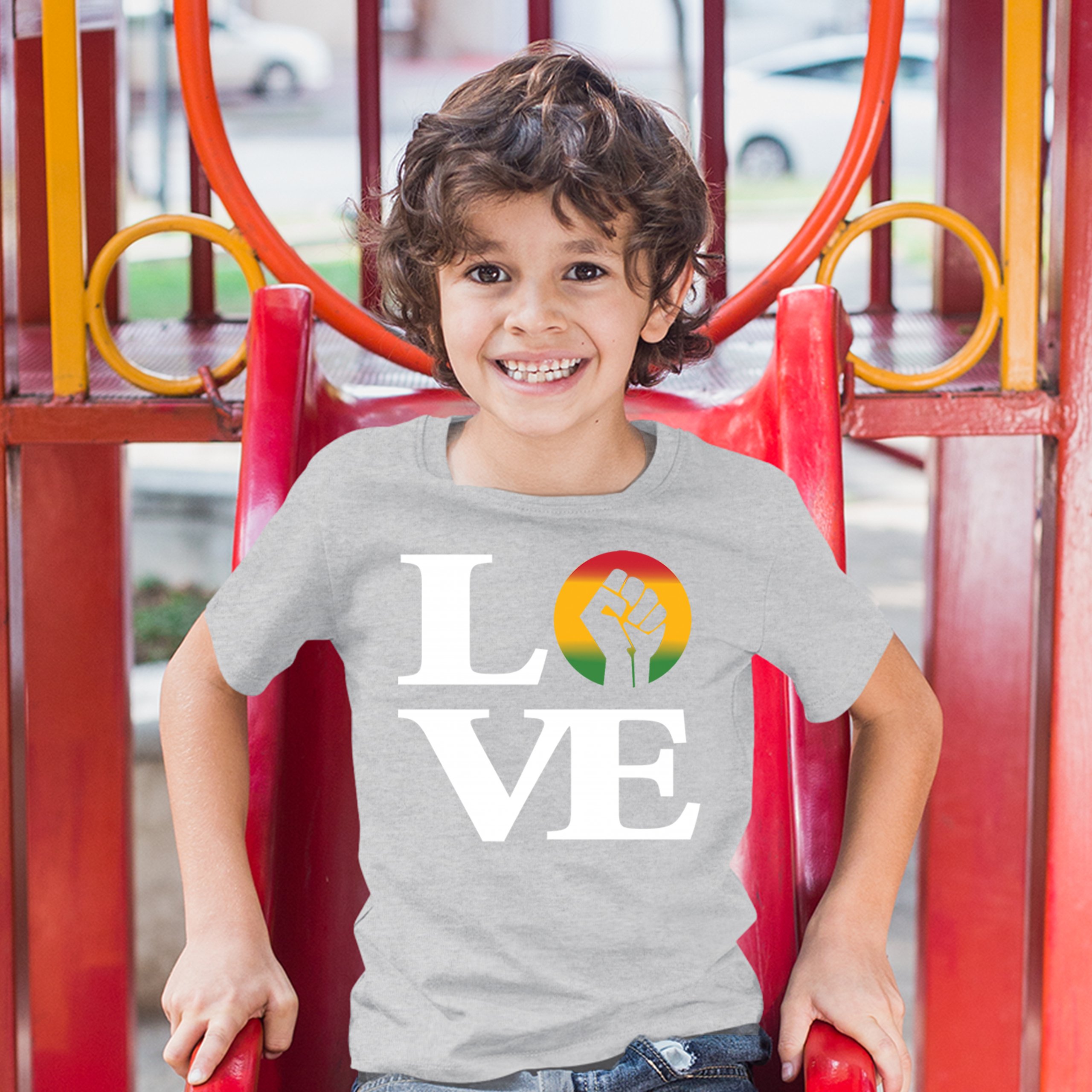 Love Power Fist Youth T-shirt Black Lives Matter African American Kids - Picture 9 of 25