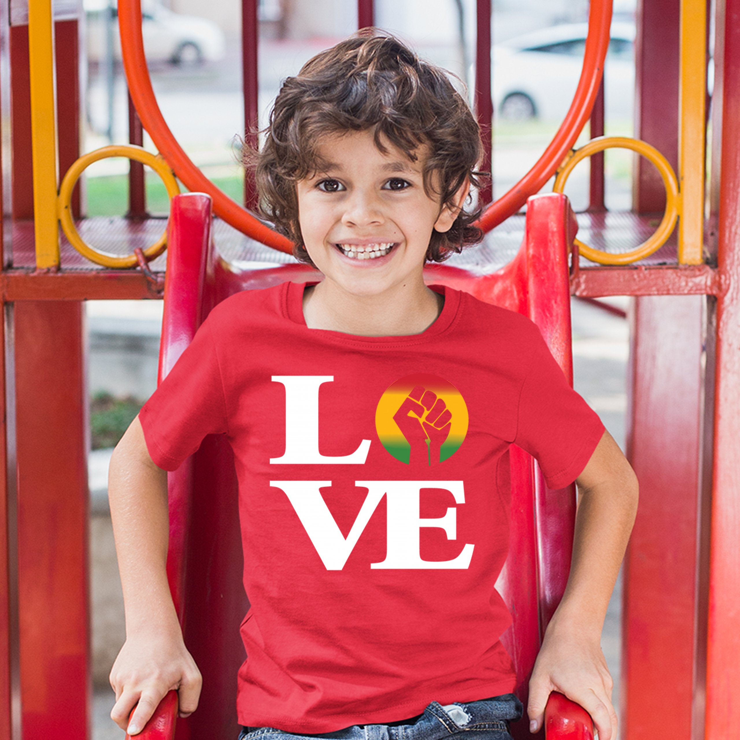 Love Power Fist Youth T-shirt Black Lives Matter African American Kids - Picture 13 of 25