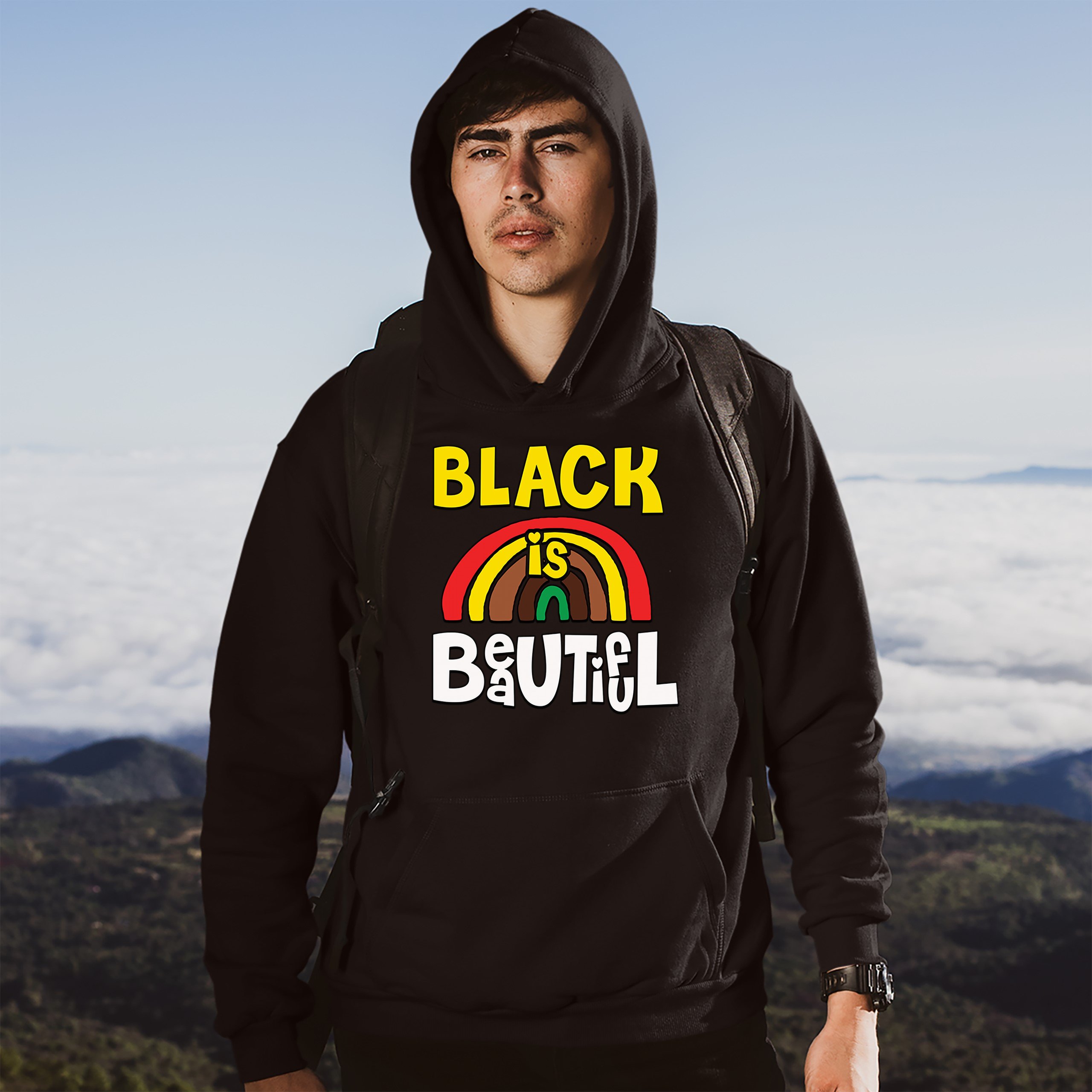 Black Is Beautiful Sweatshirt African American Black Pride Equality Hoodie - Picture 5 of 41