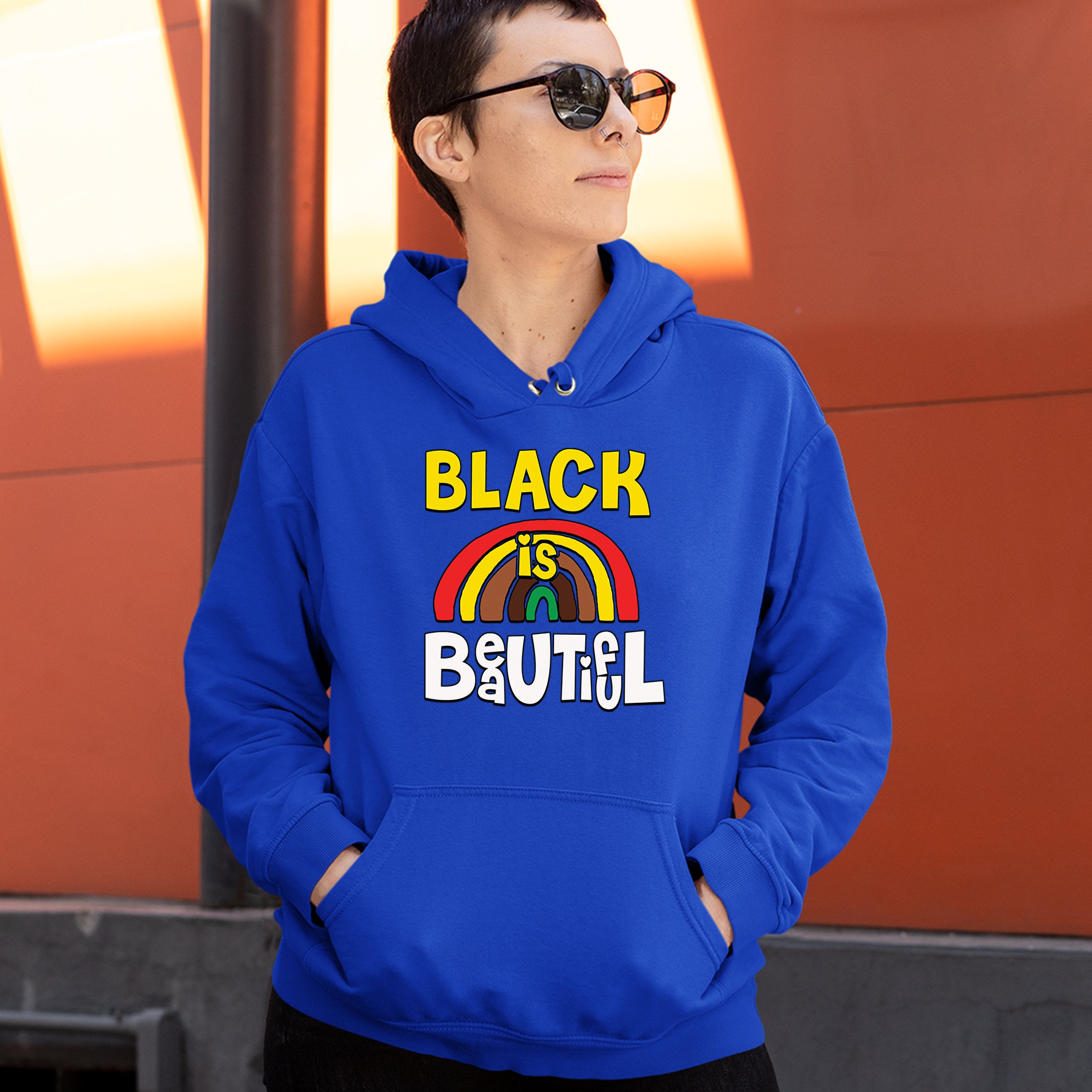 Black Is Beautiful Sweatshirt African American Black Pride Equality Hoodie - Picture 36 of 41