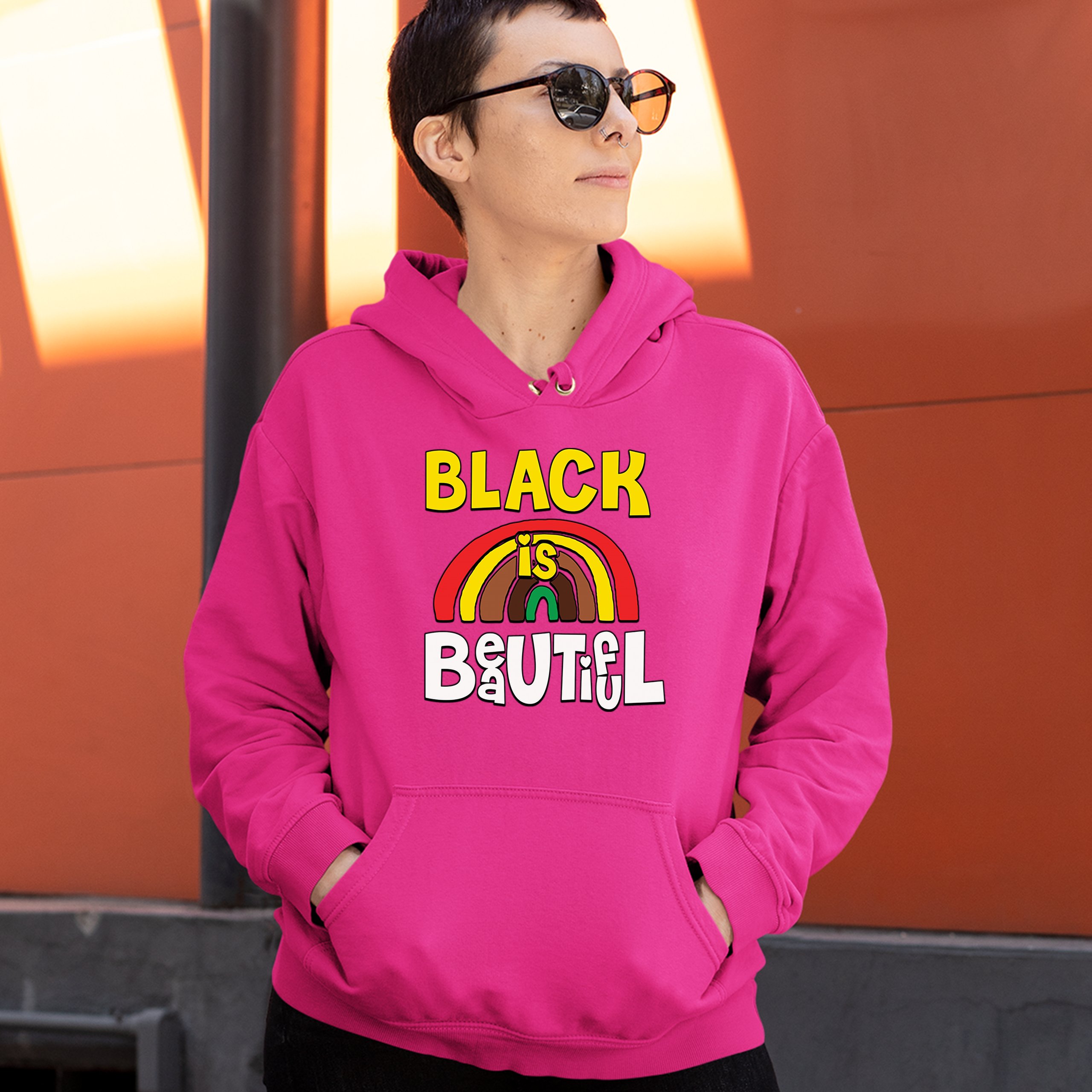 Black Is Beautiful Sweatshirt African American Black Pride Equality Hoodie - Picture 41 of 41
