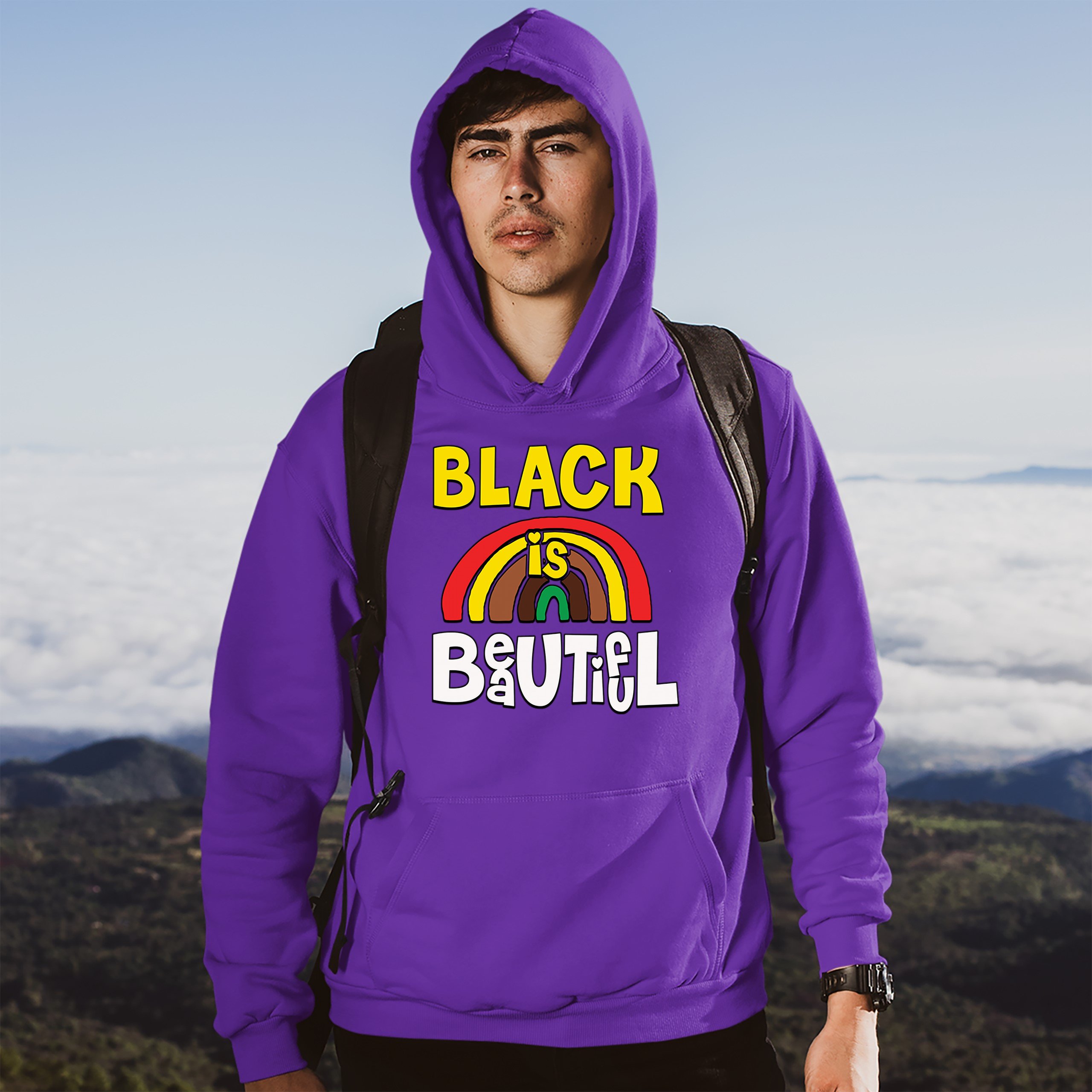 Black Is Beautiful Sweatshirt African American Black Pride Equality Hoodie - Picture 20 of 41