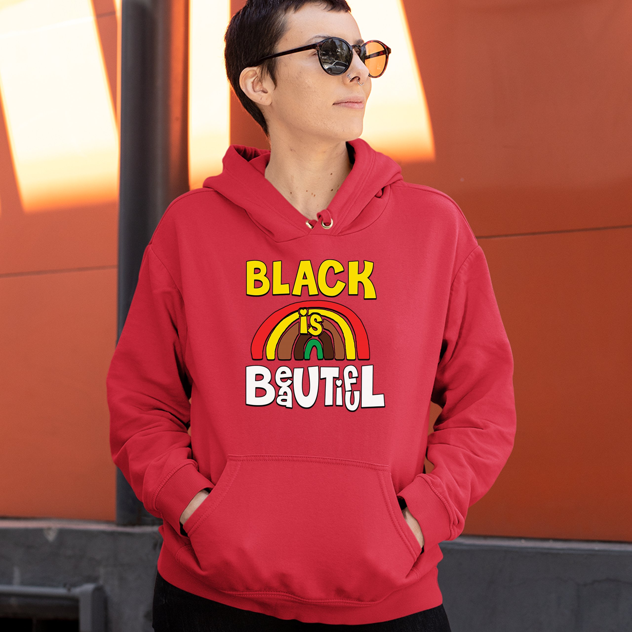 Black Is Beautiful Sweatshirt African American Black Pride Equality Hoodie - Picture 26 of 41