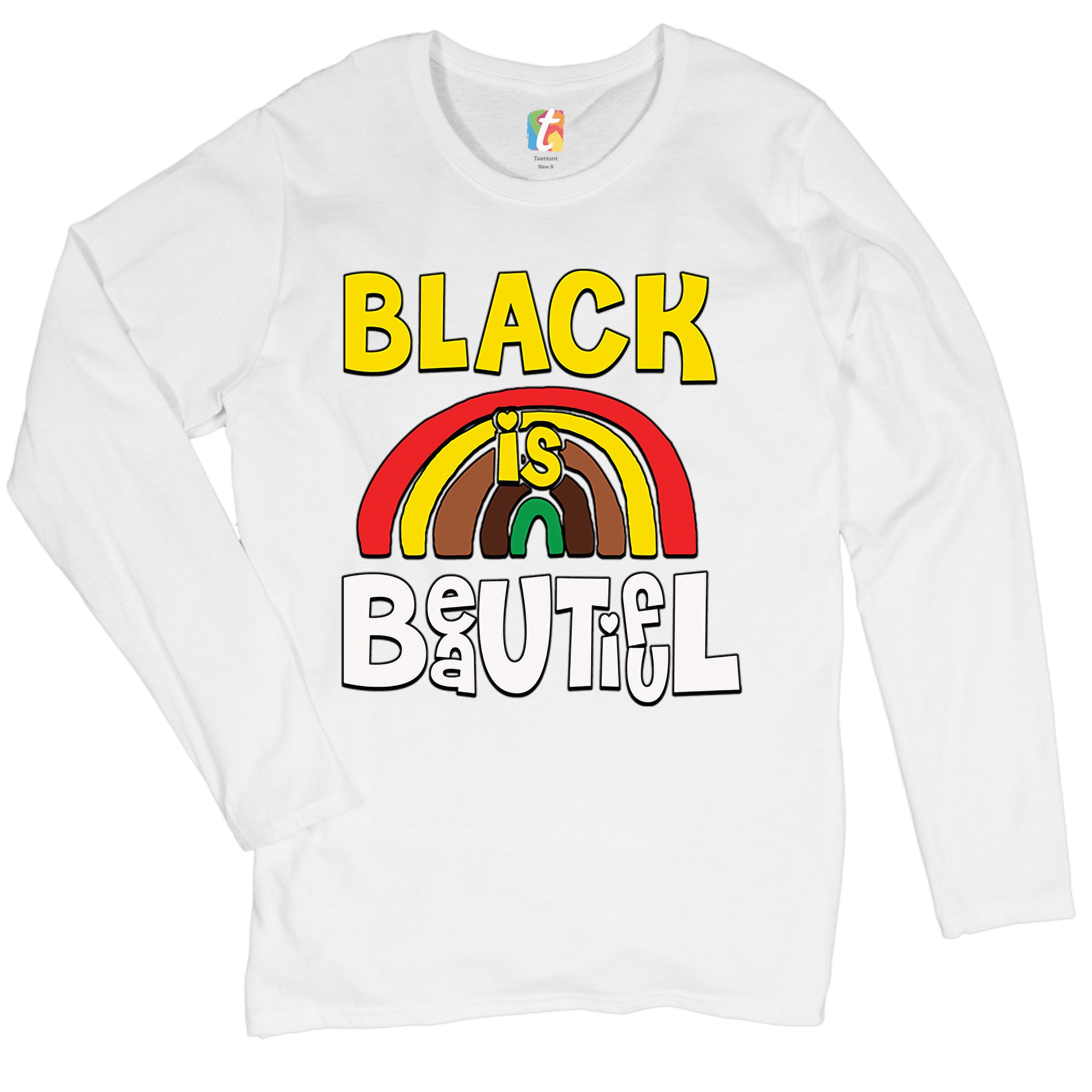 Black Is Beautiful Women's Long Sleeve T-shirt African American Black Pride