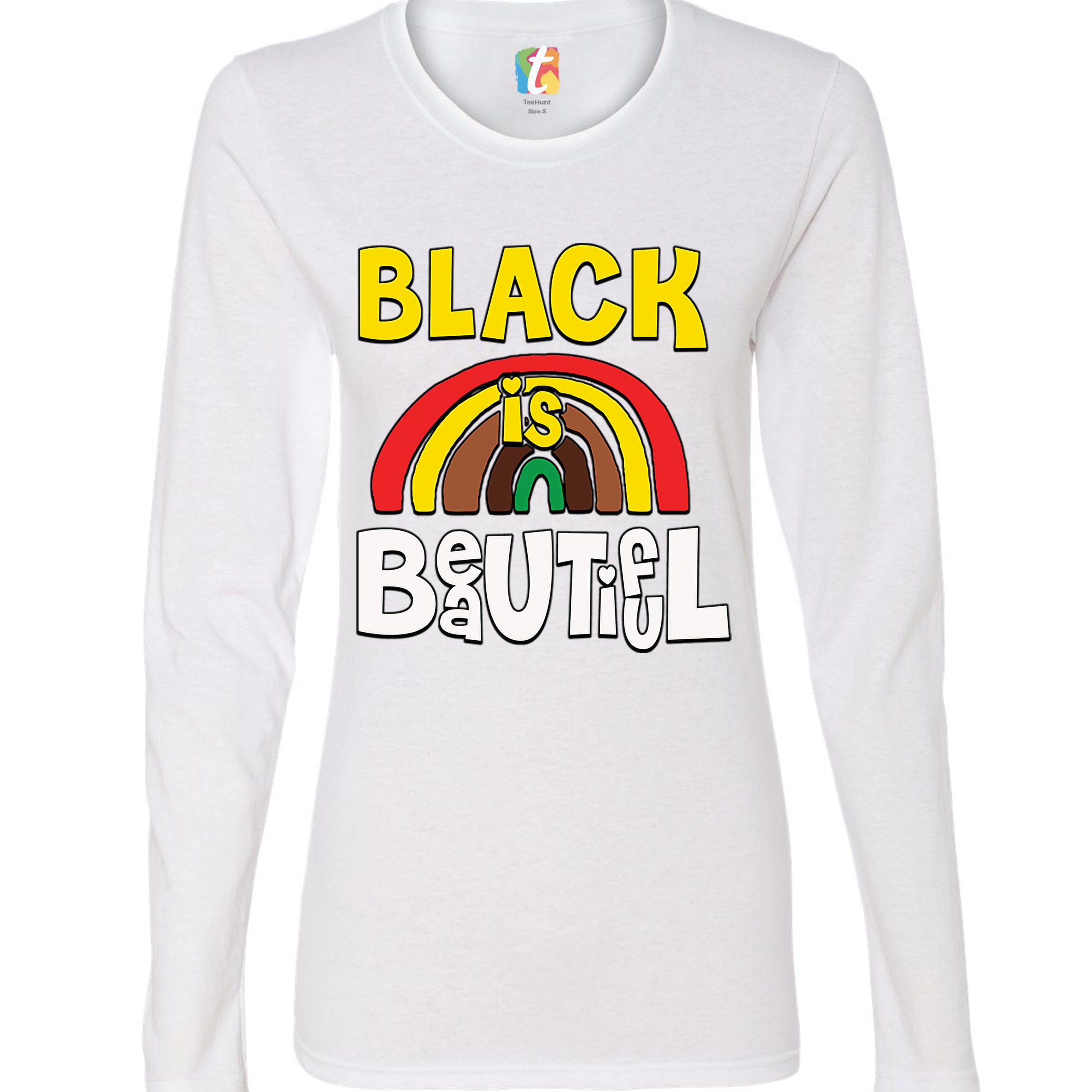 Black Is Beautiful Women's Long Sleeve T-shirt African American Black Pride