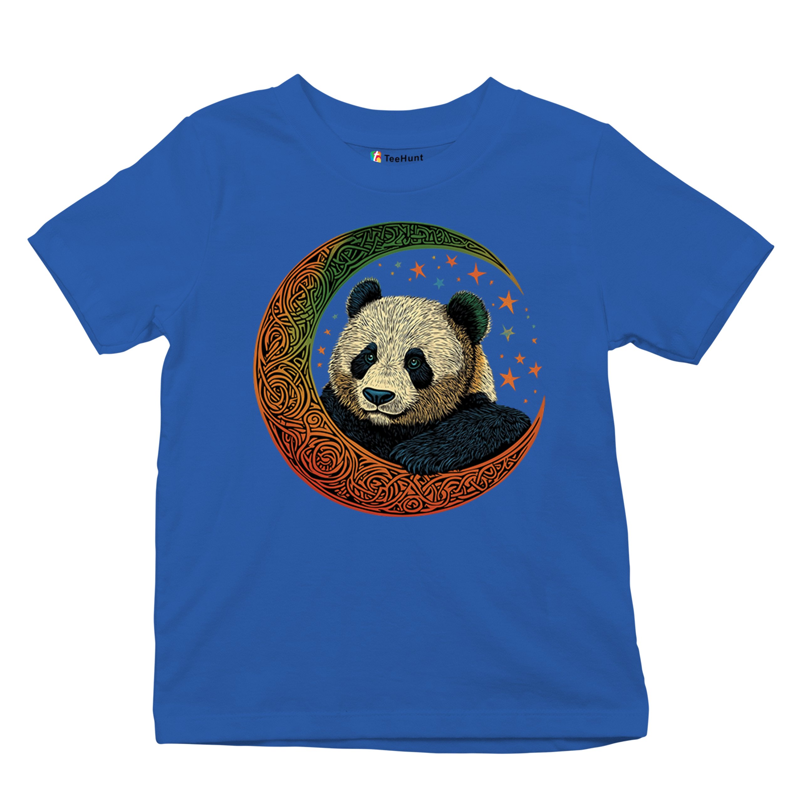 Celtic Moon Panda Youth T-shirt Peaceful Adorable Animal Lunar Nature Kids - Picture 41 of 50